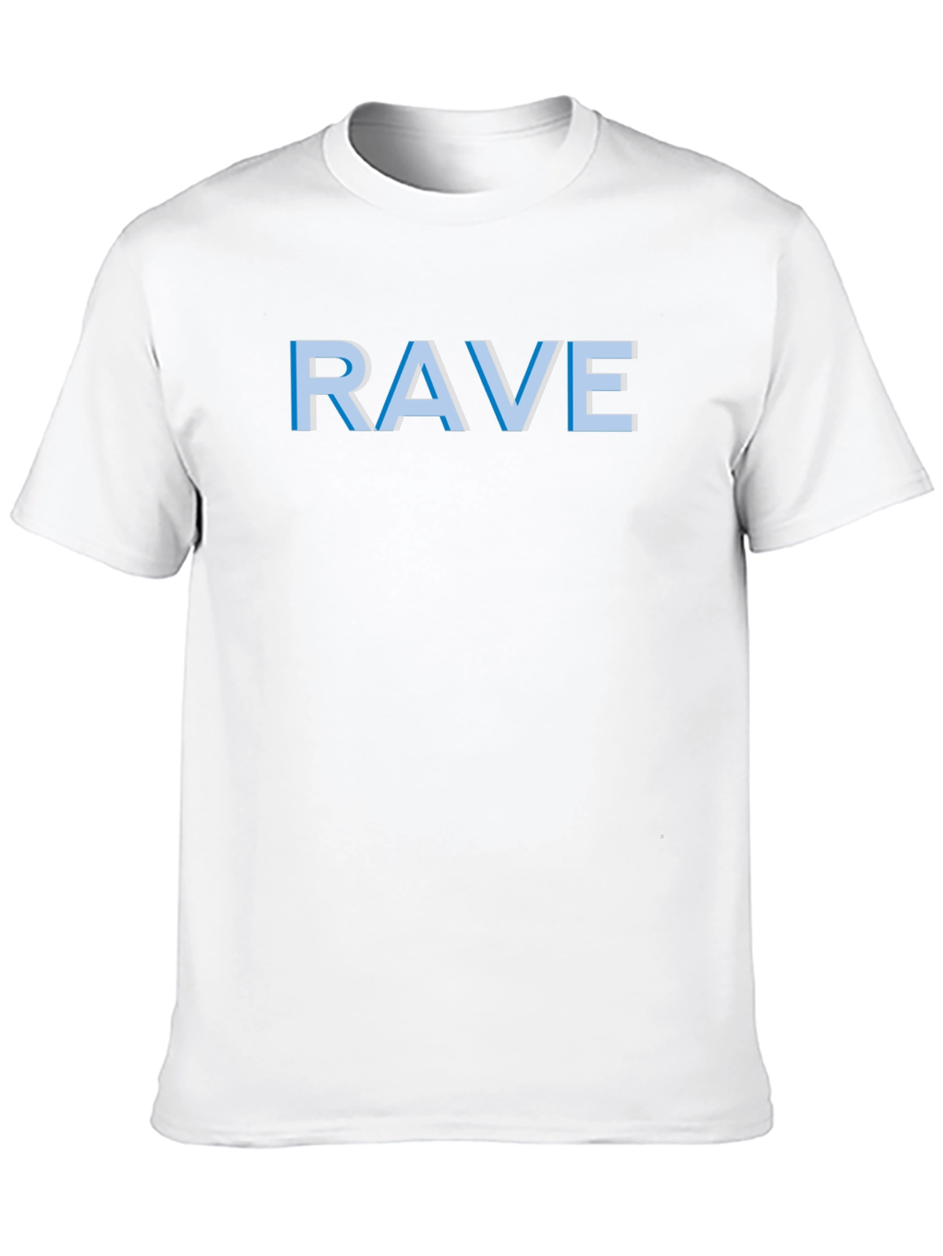 Black Rave T-Shirt - Black Crew Neck Graphic Tee view 10