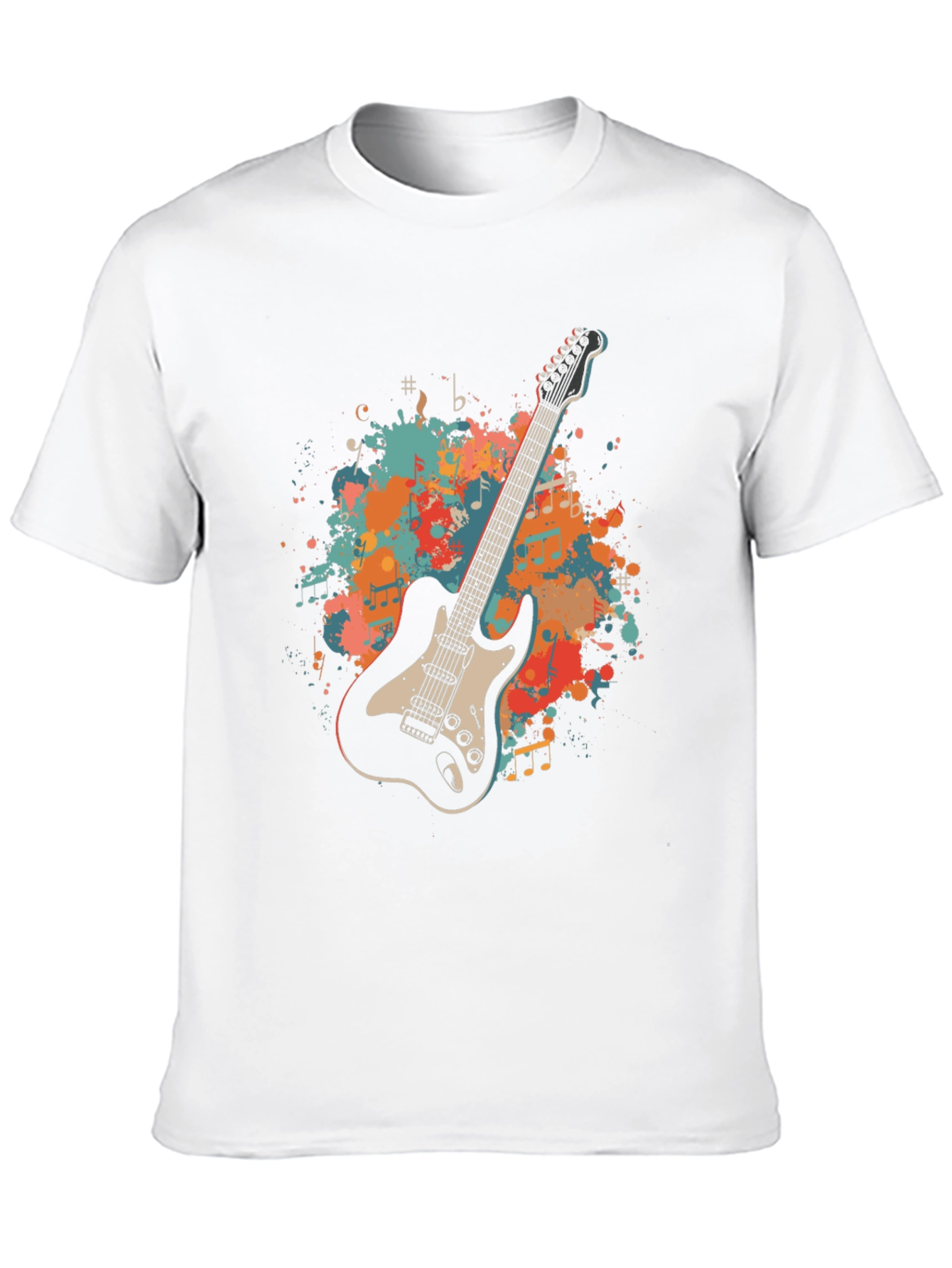 Black Guitar Graphic Tee - Music Lover's T-Shirt view 10