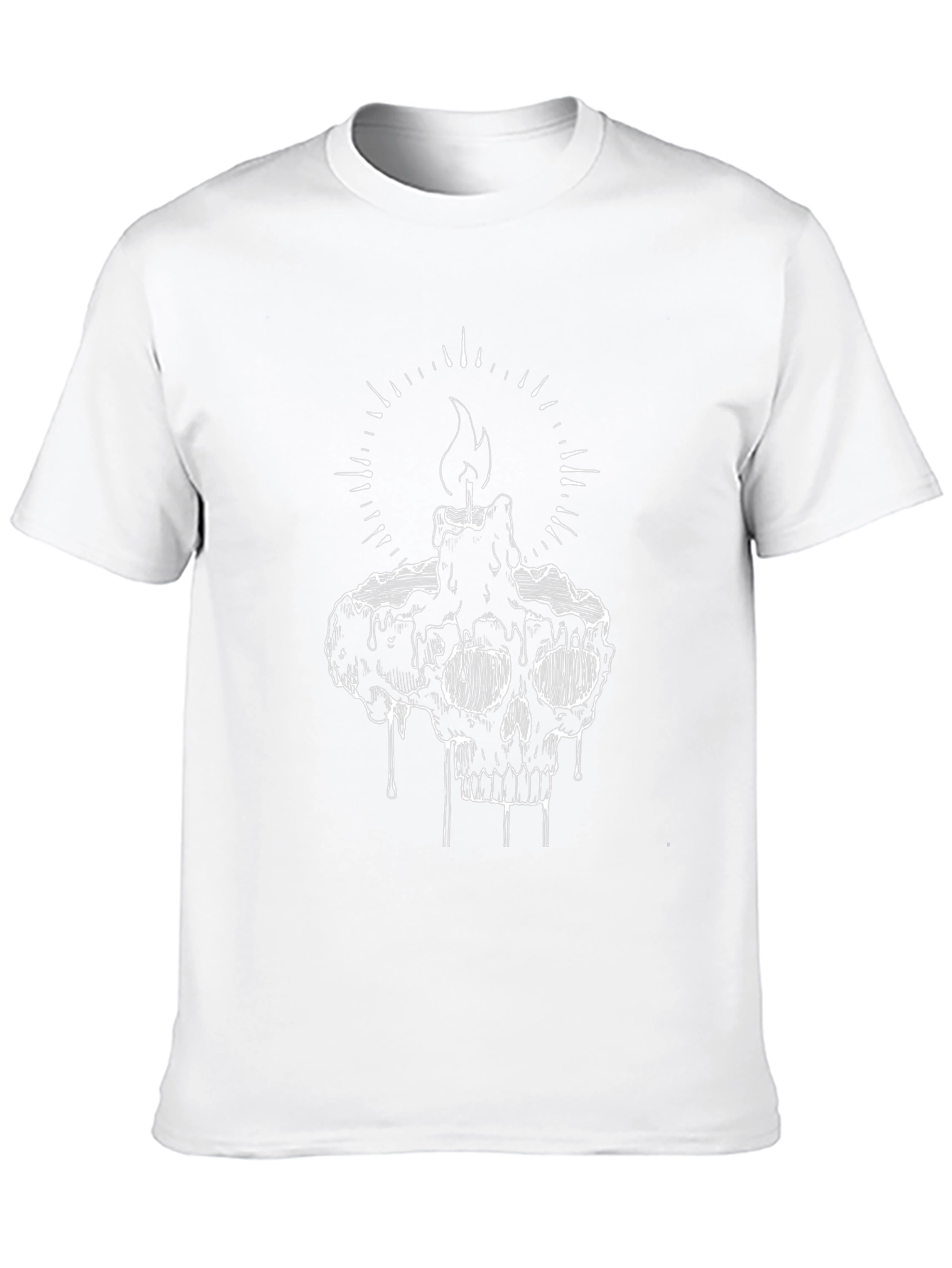 Black Skull Candle Graphic Tee - Black view 10