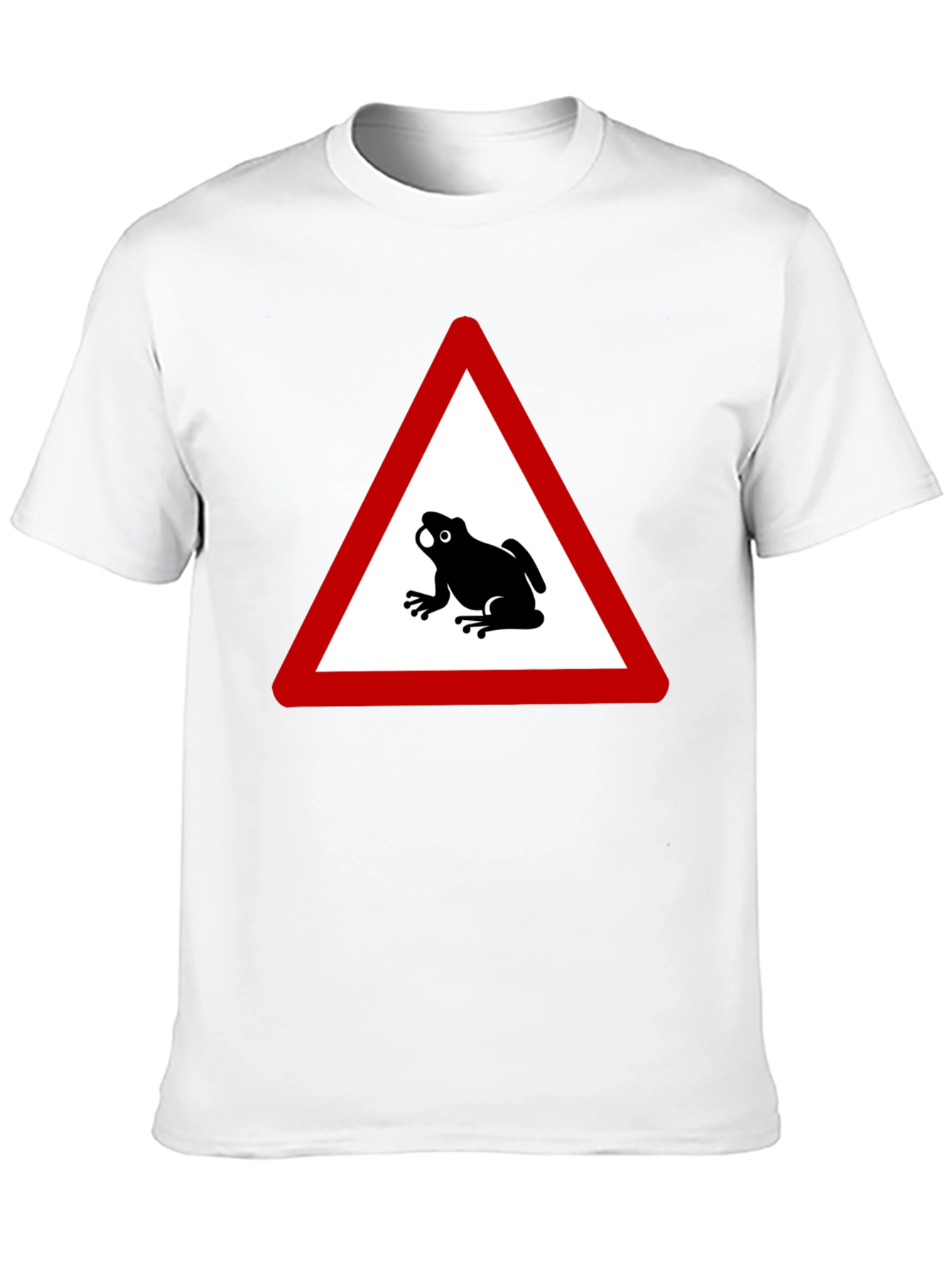 Black Frog Warning Sign Black T-Shirt view 10