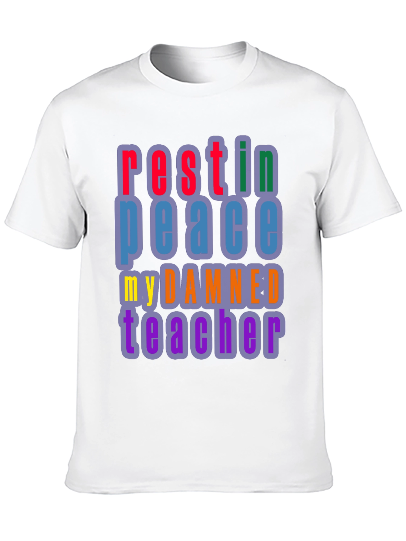 Black RIP My Damned Teacher Graphic Tee view 10