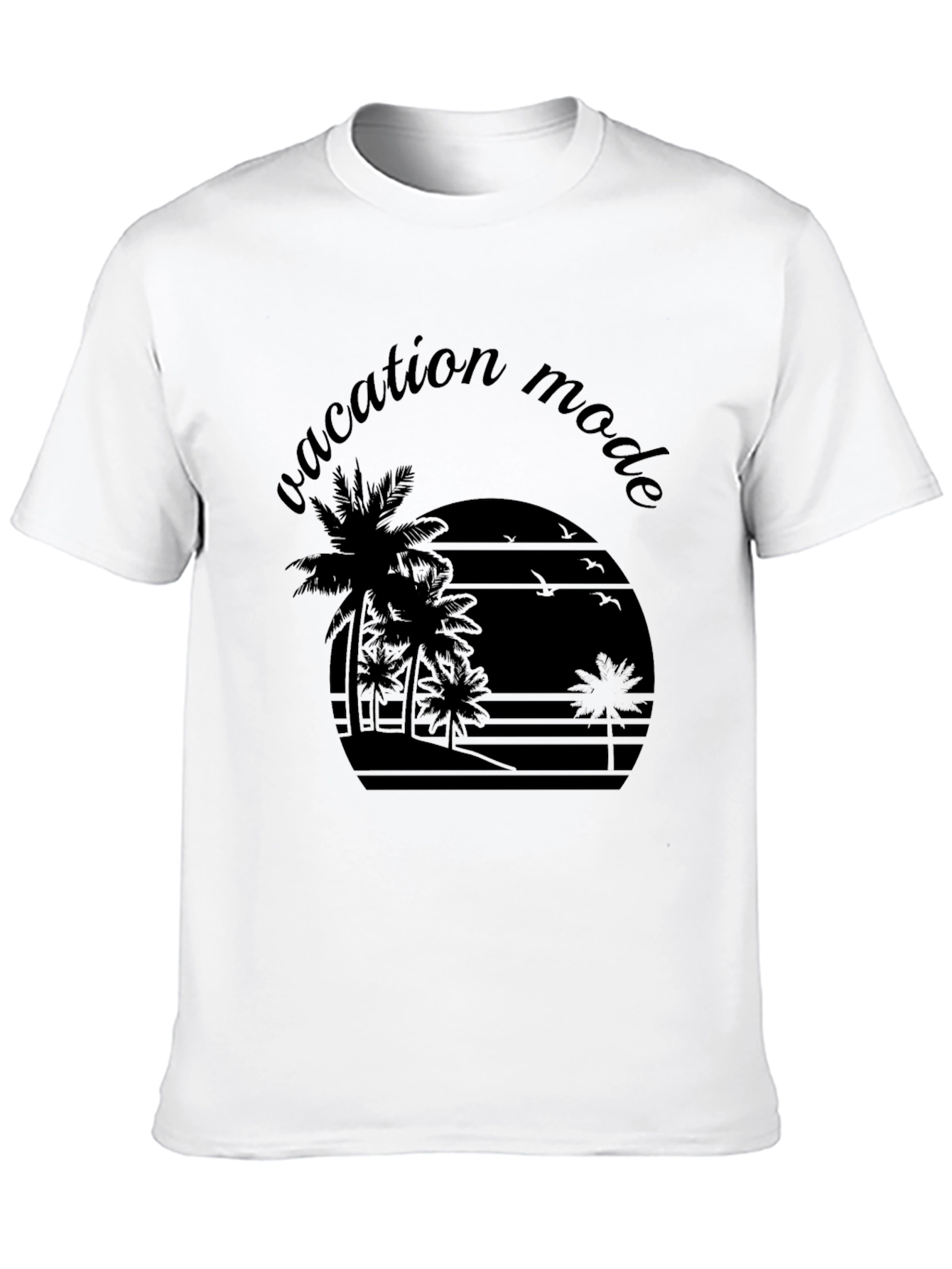 Black Vacation Mode T-Shirt - Palm Tree Graphic Tee view 10