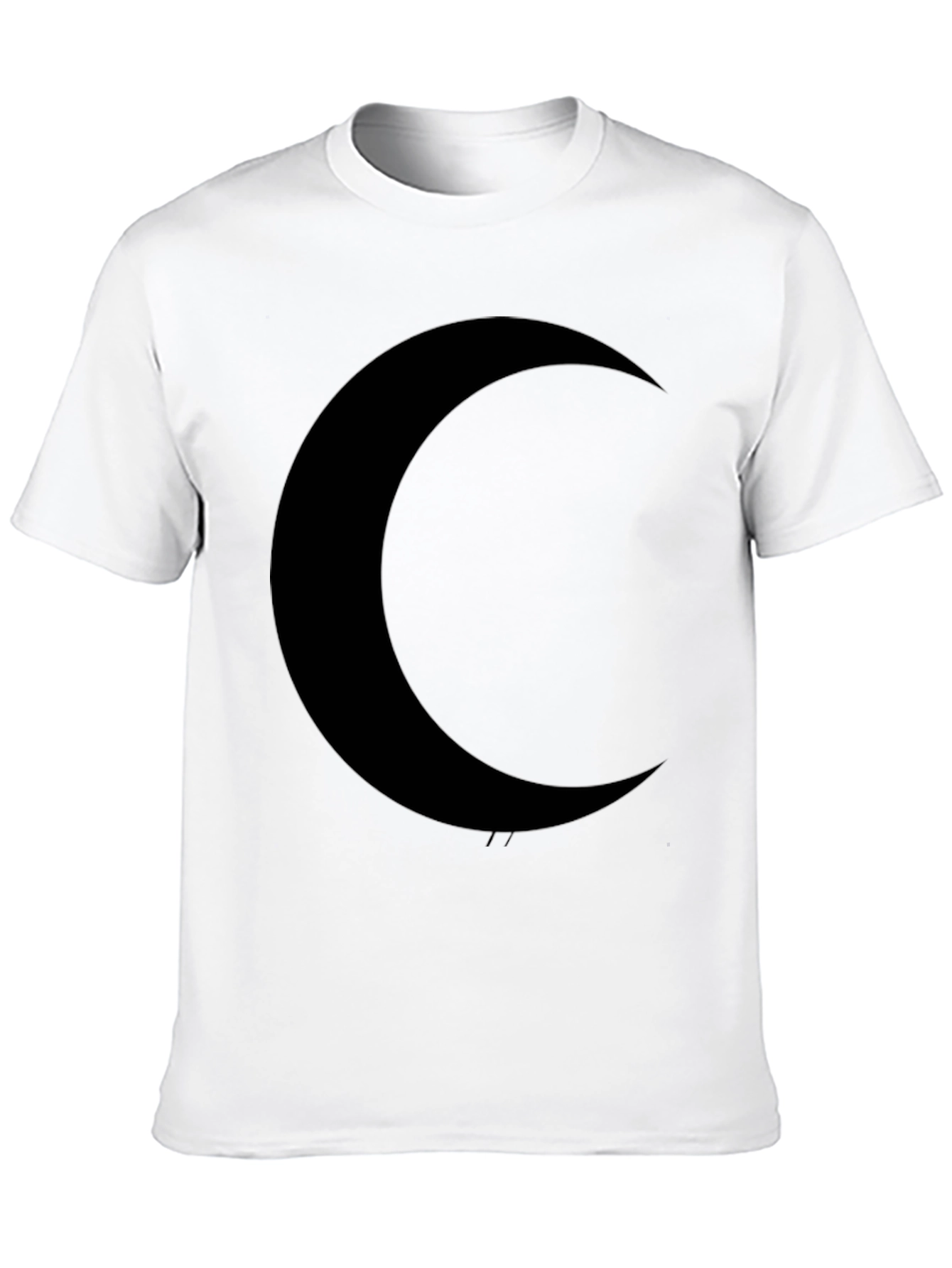 Black Black Crescent Moon Graphic T-Shirt - Modern Style view 10