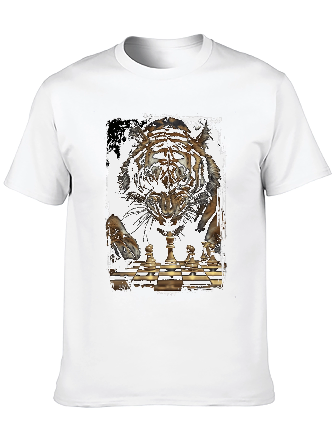 Black Tiger Chess Graphic T-Shirt view 10