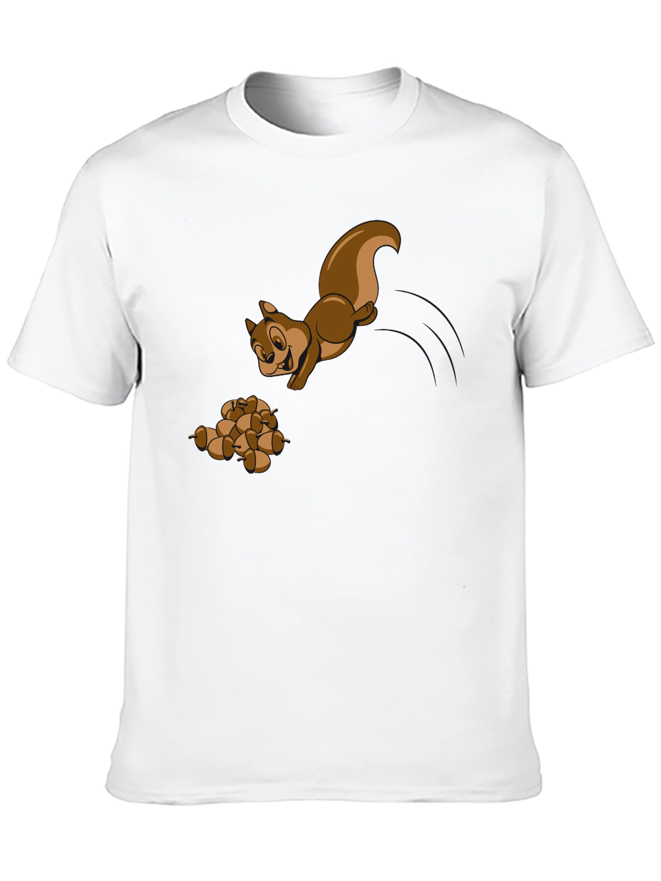 Black Squirrel and Acorns Graphic Tee - Black view 10