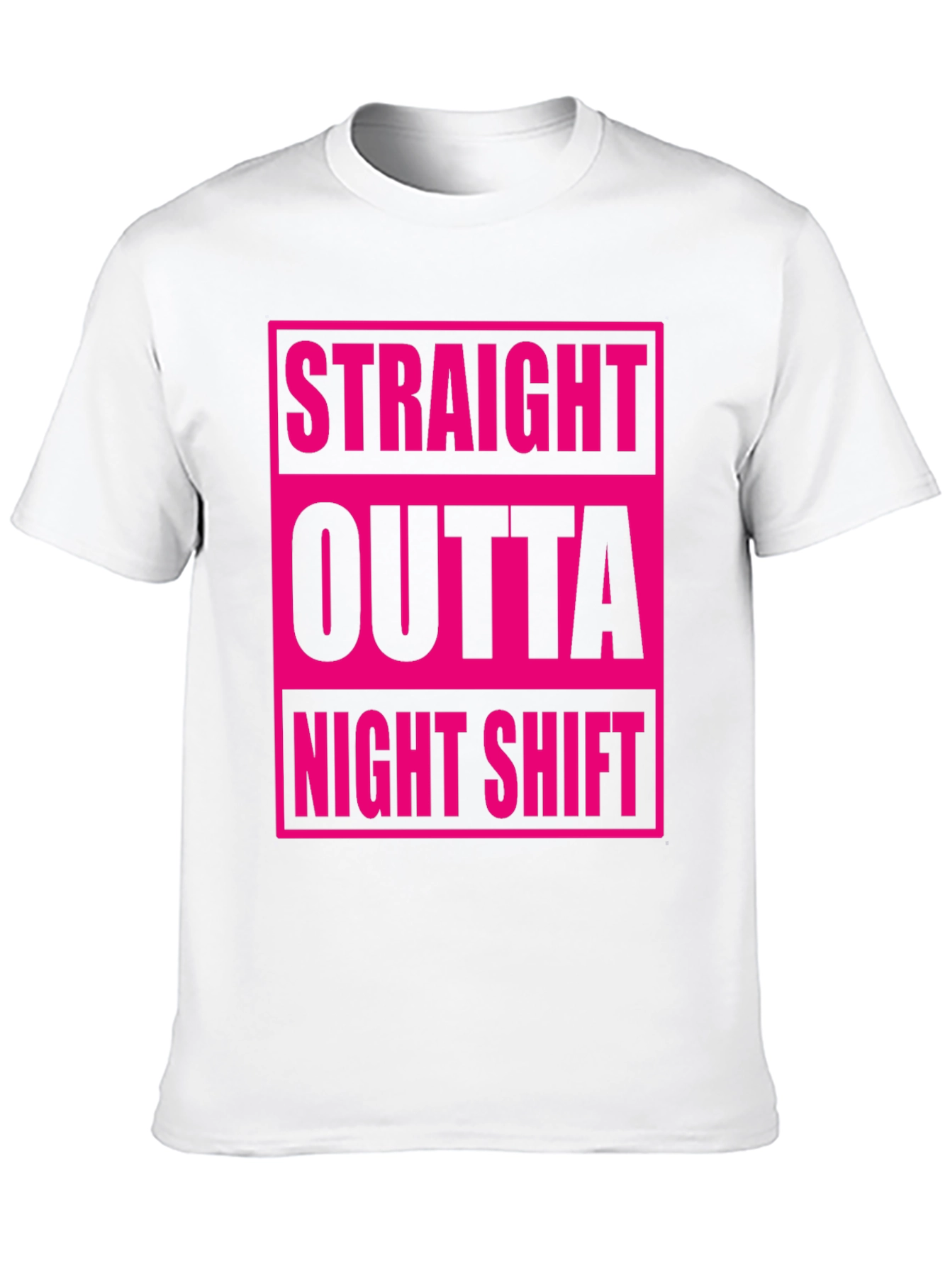 Black Straight Outta Night Shift Graphic Tee view 10