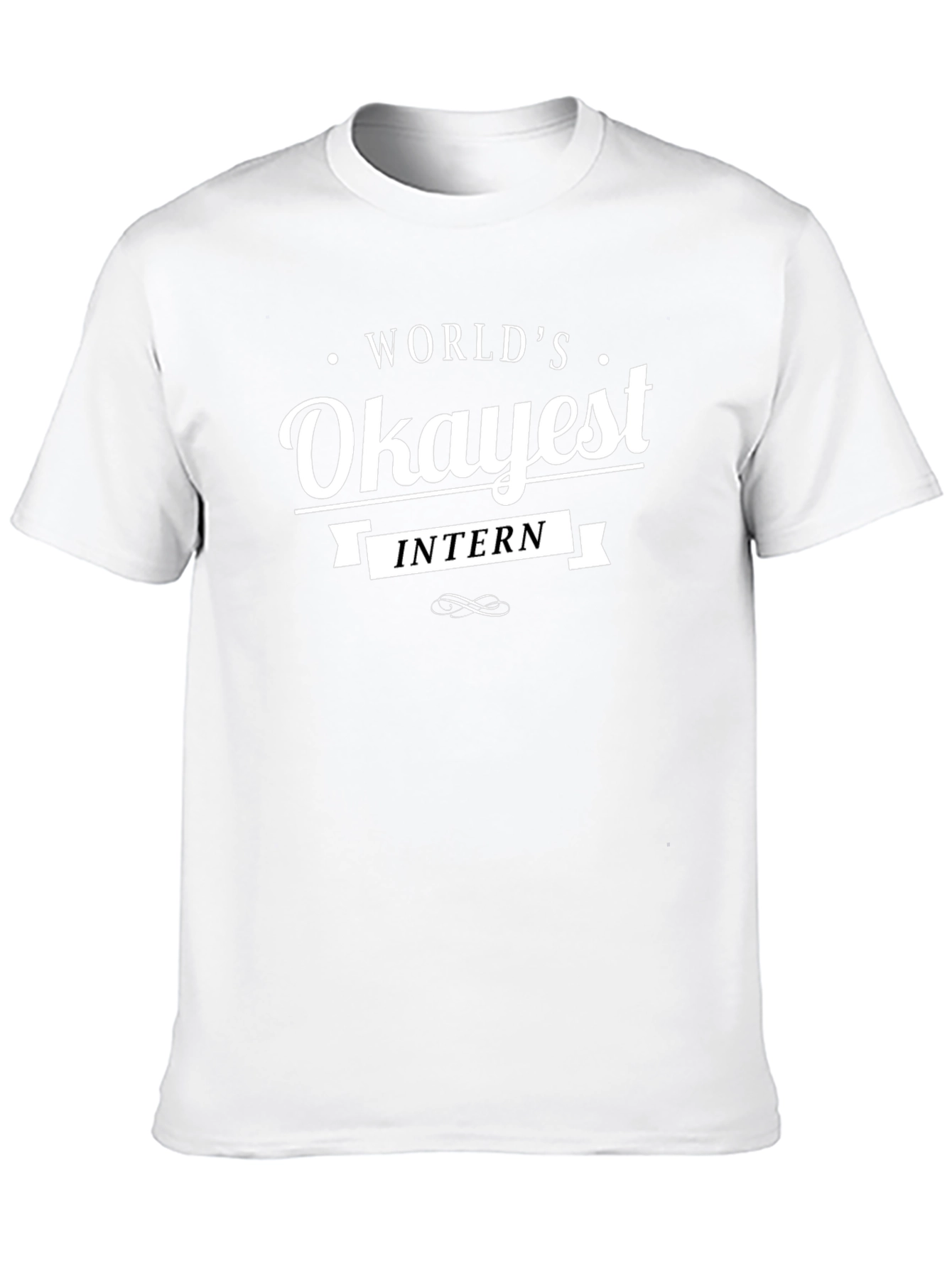Black World's Okayest Intern Black T-Shirt view 10