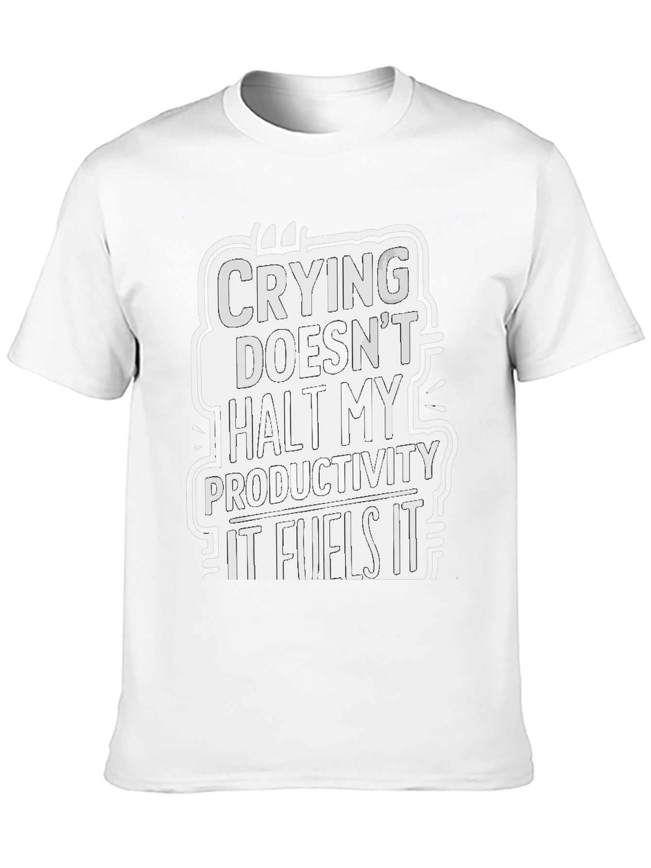 Black Crying Fuels Productivity Graphic Tee - Black view 10