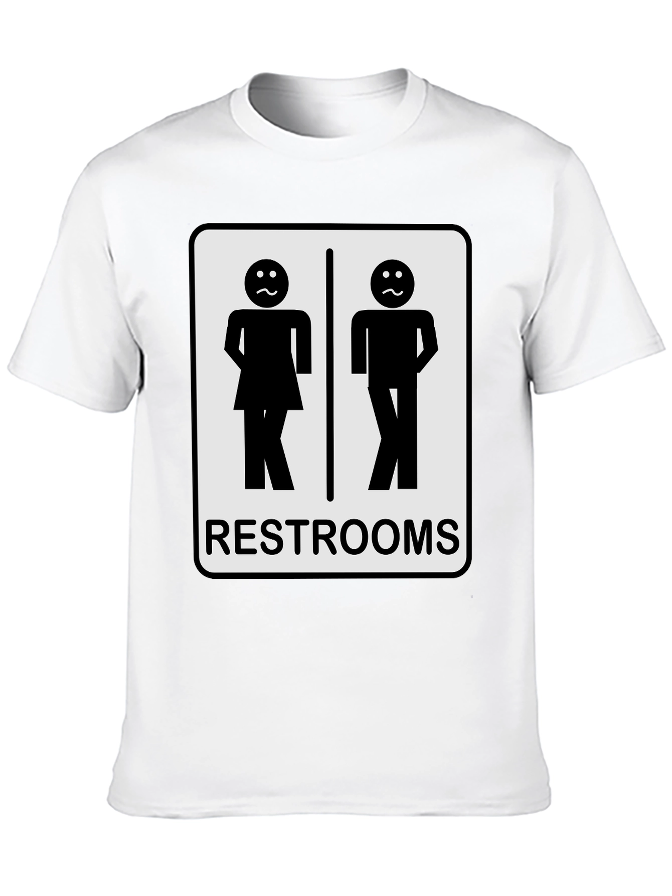 Black Funny Restroom T-Shirt view 10