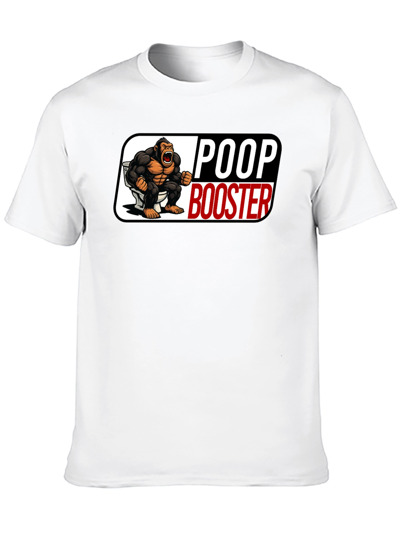 Black Poop Booster Gorilla Graphic T-Shirt view 10