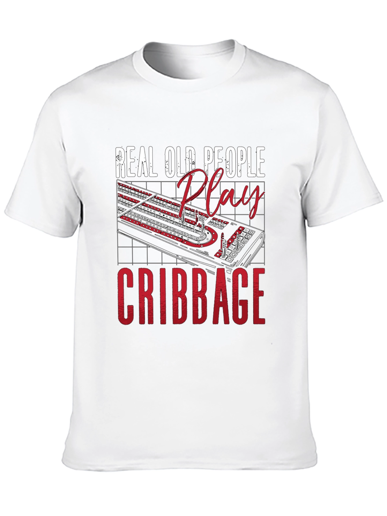 Black Real Old People Play Cribbage T-Shirt view 10