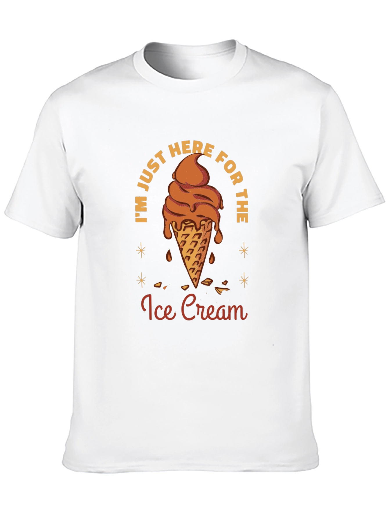 Black Ice Cream Lover Graphic Tee - "Just Here For The Ice Cream" view 10