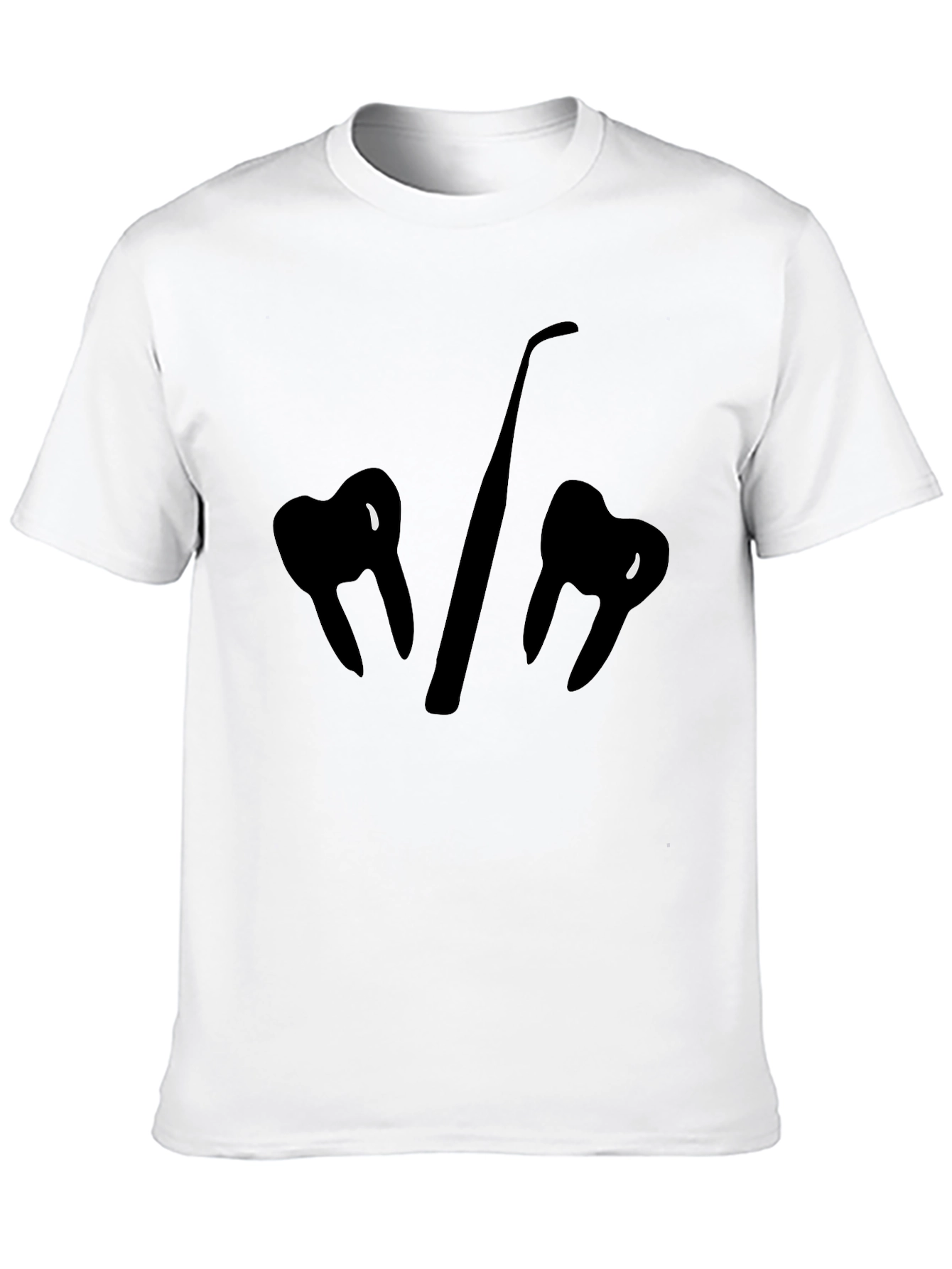 Black Dental Humor T-Shirt - Clean Teeth Design view 10