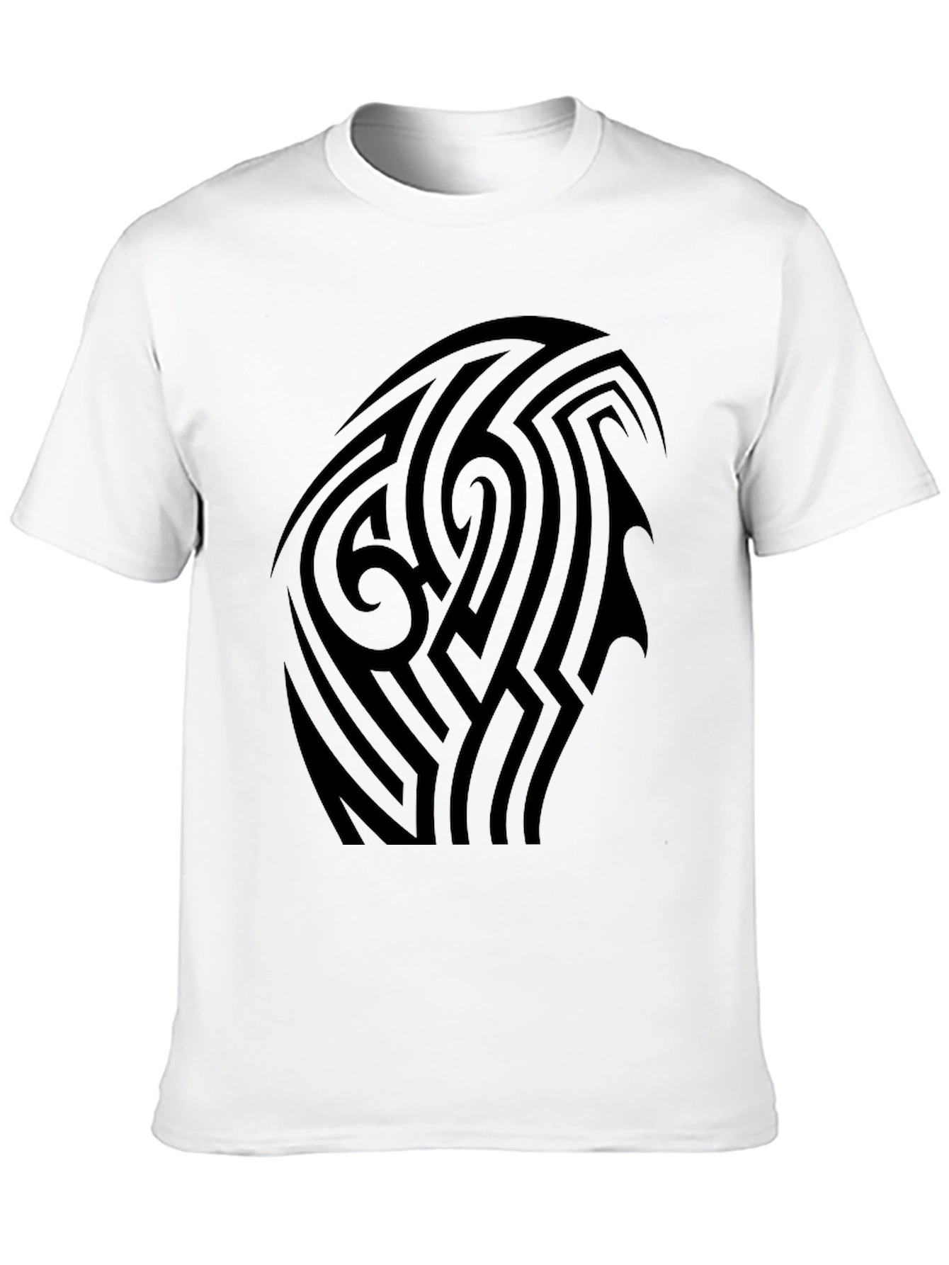 Black Tribal Tattoo Graphic Black T-Shirt view 10