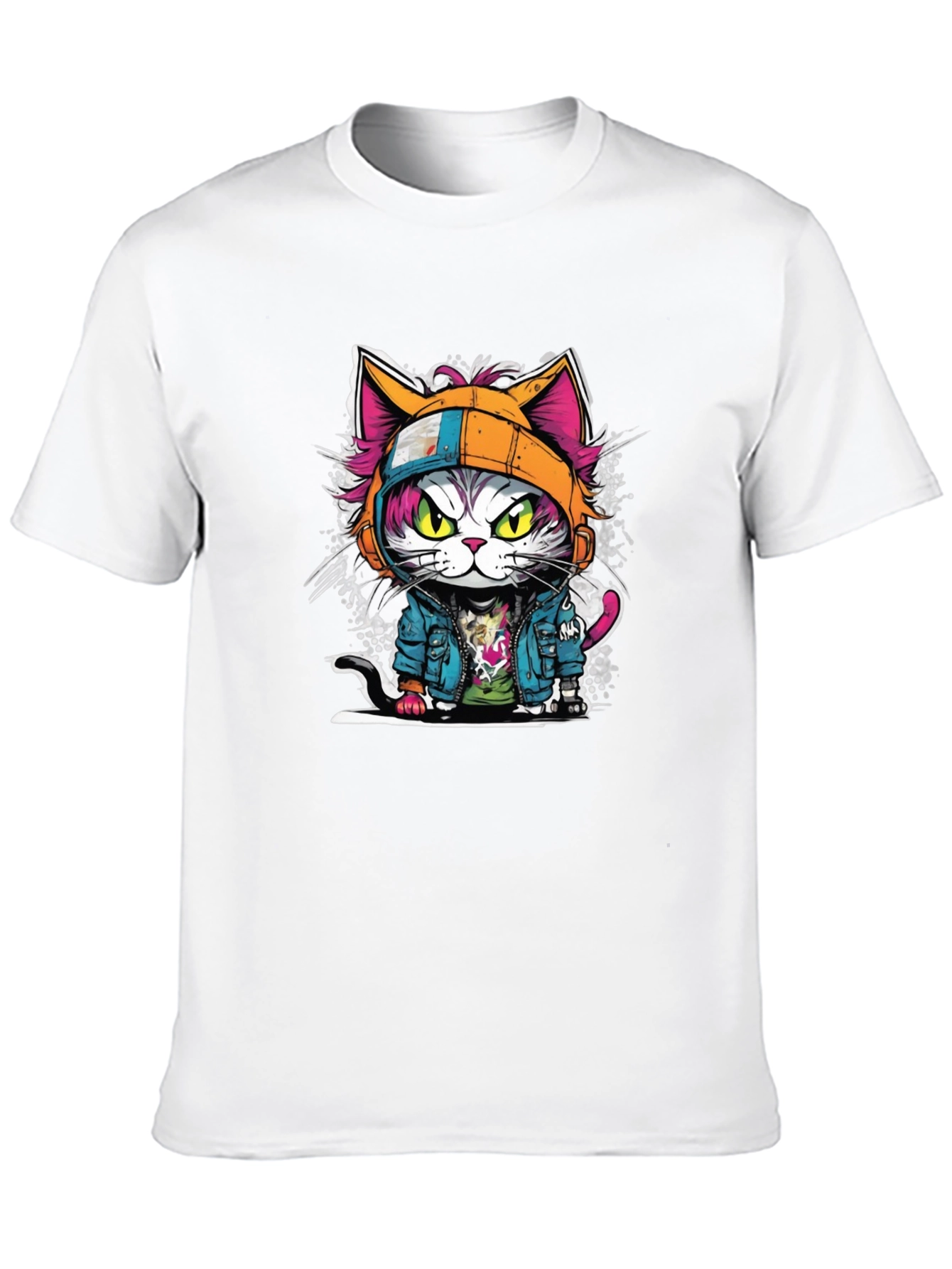 Black Cool Cat Graphic Tee - Urban Style view 10