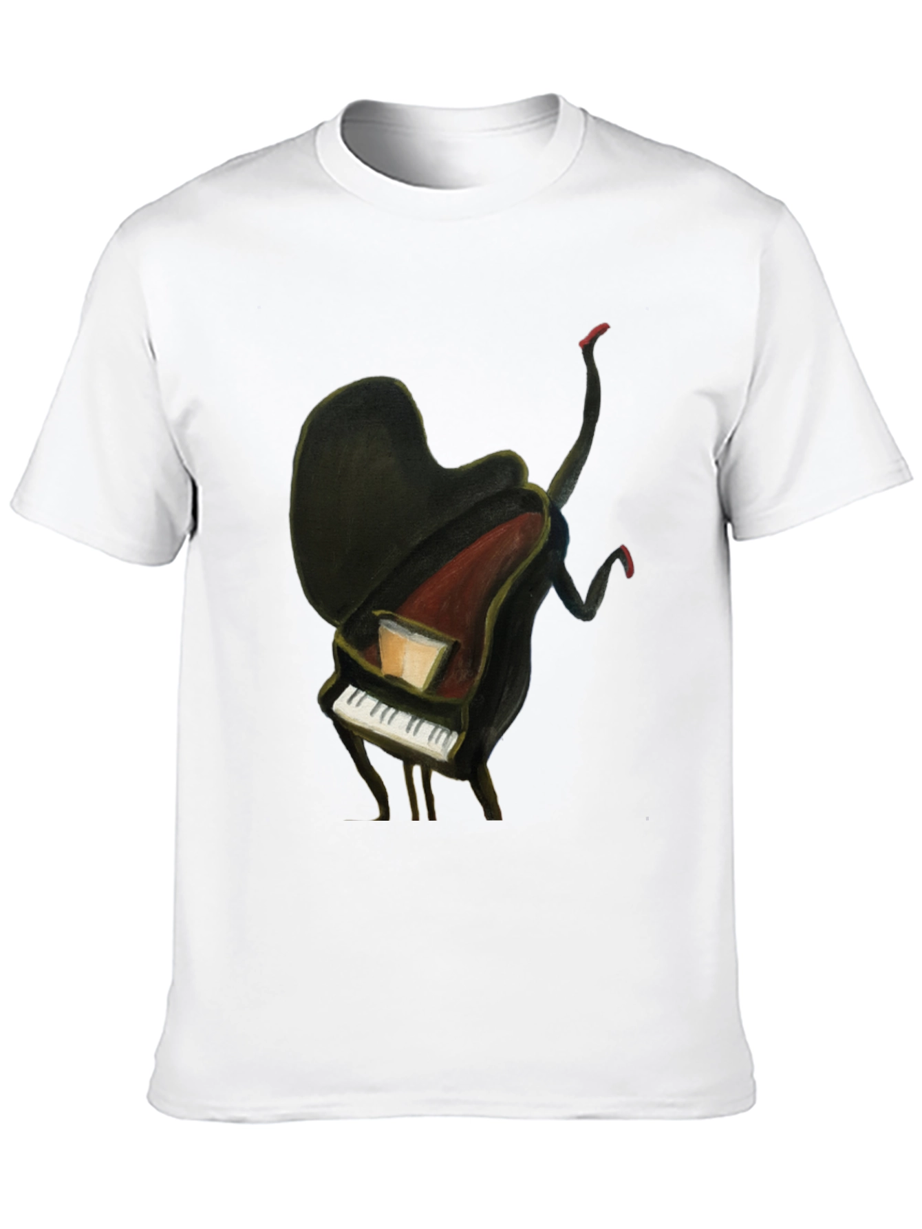 Black Piano Man Graphic Tee - Unique Music Lover T-Shirt view 10