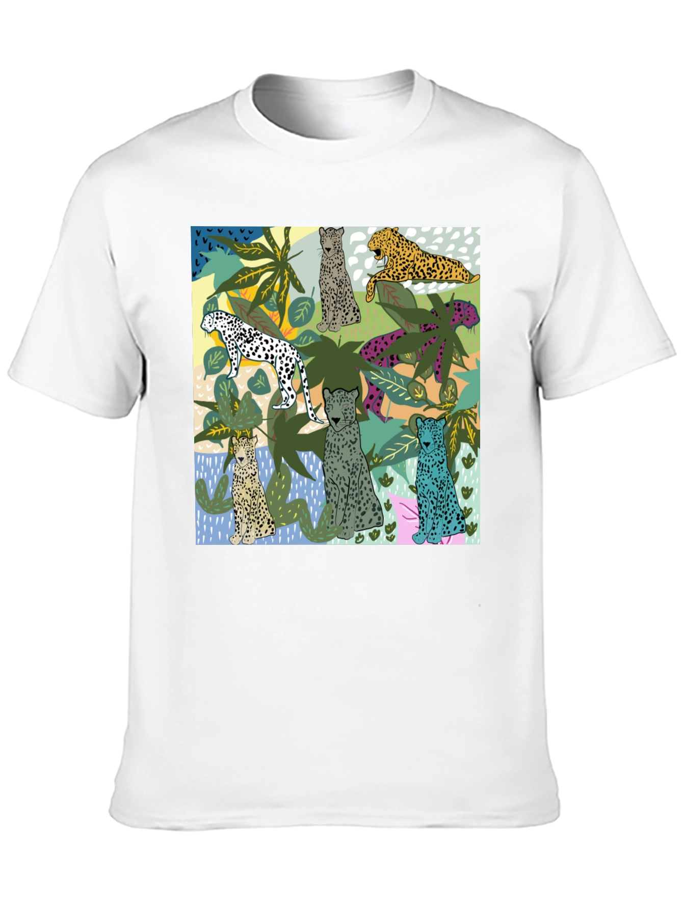 Black Jungle Cats Black T-Shirt view 10