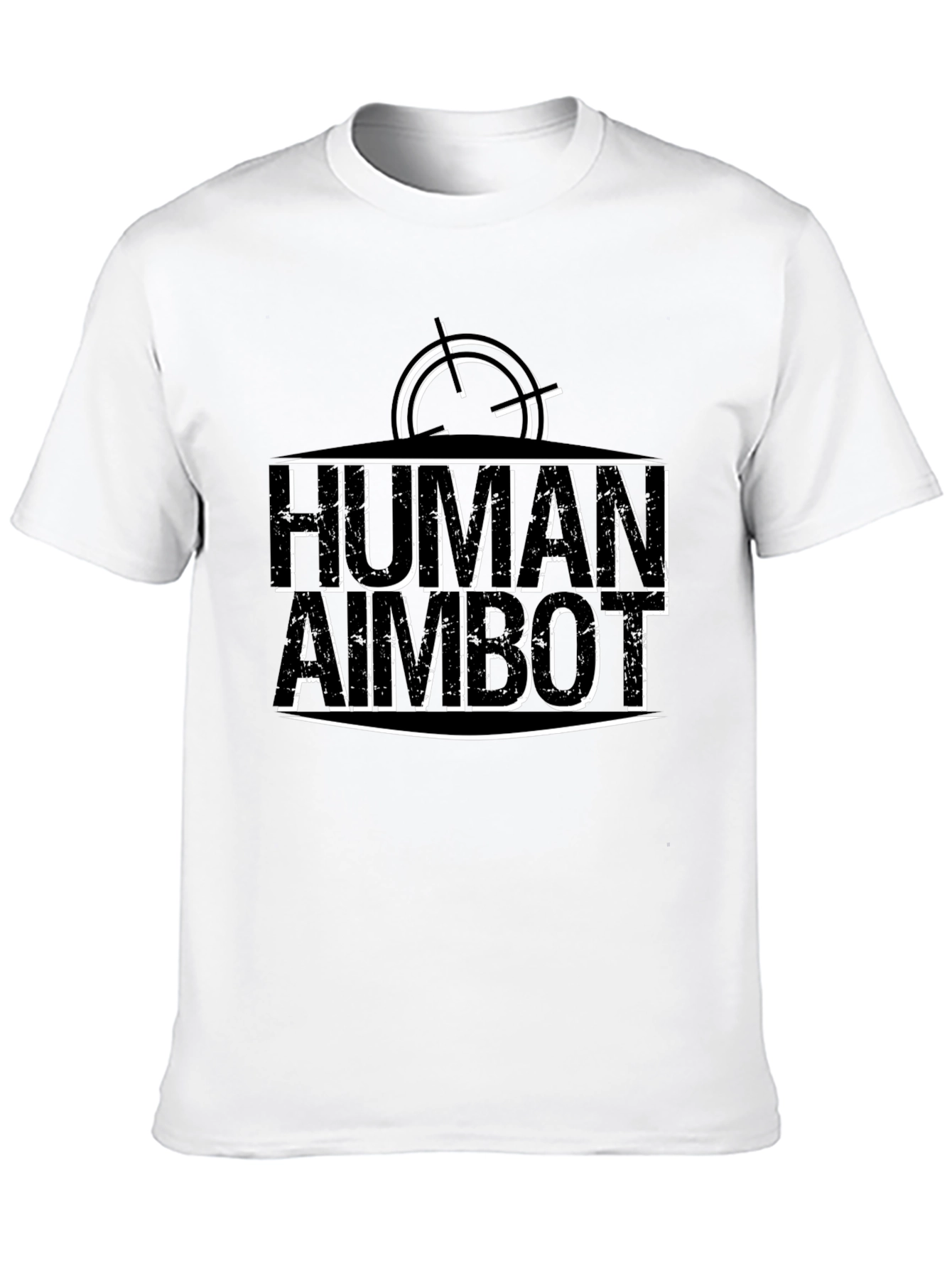 Black Human Aimbot T-Shirt Funny Gamer Tee view 10