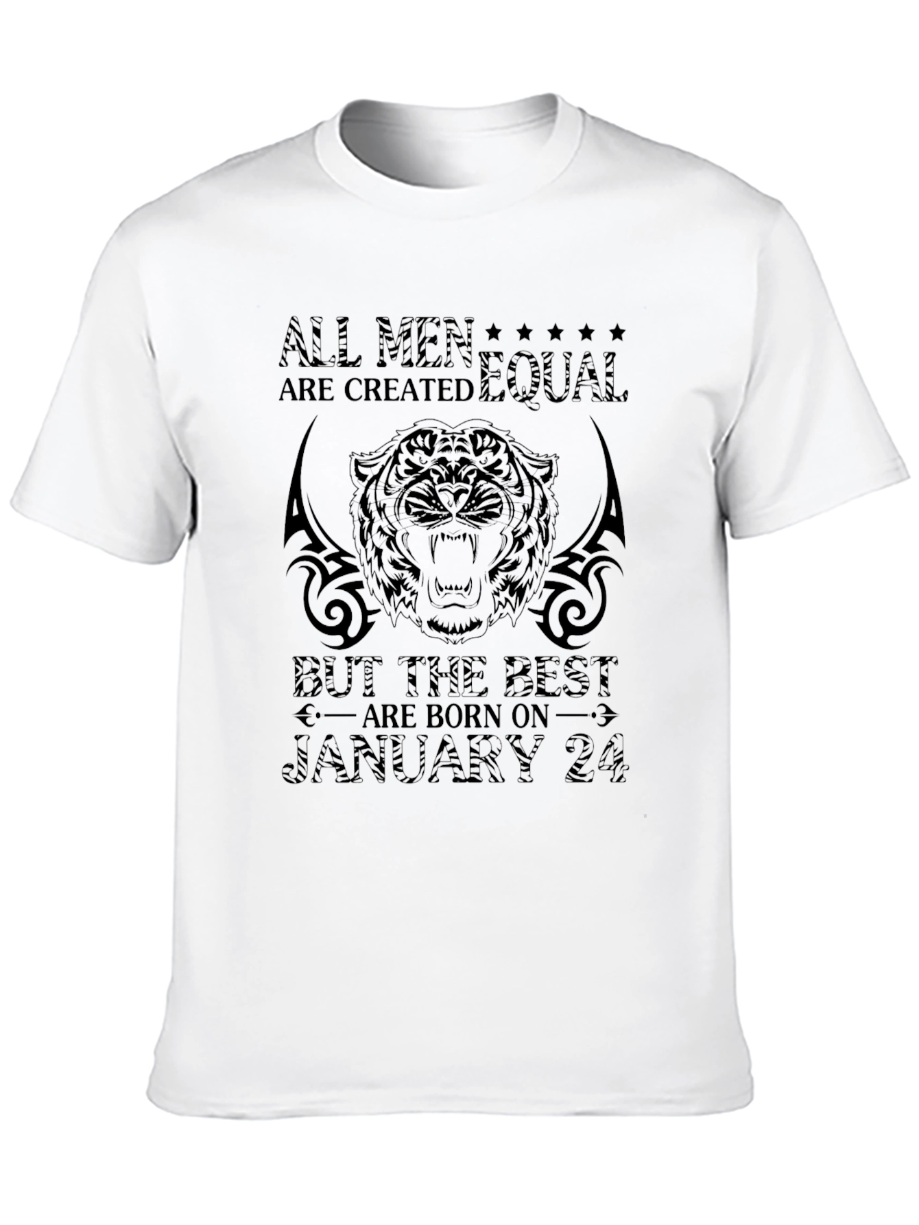 Black Born January 24th Black T-Shirt view 10