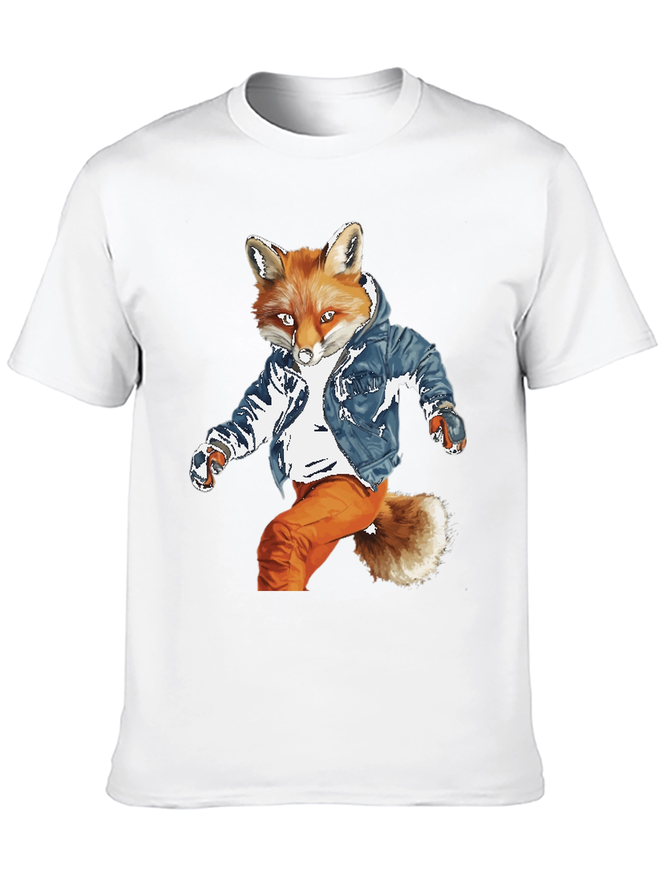 Black Cool Fox Graphic Tee - Urban Style view 10