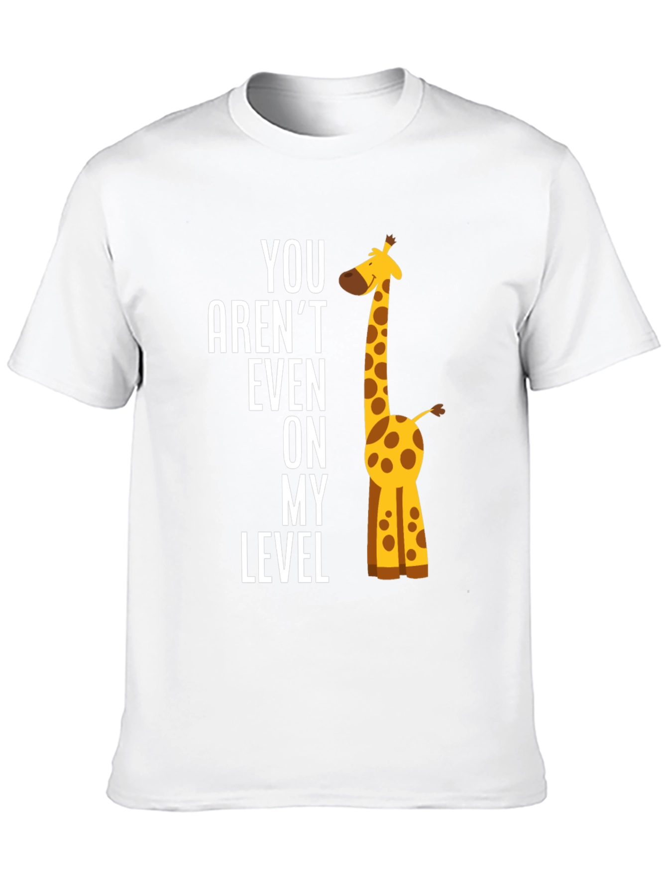 Black Funny Giraffe T-Shirt - "You Aren't Even on My Level" view 10