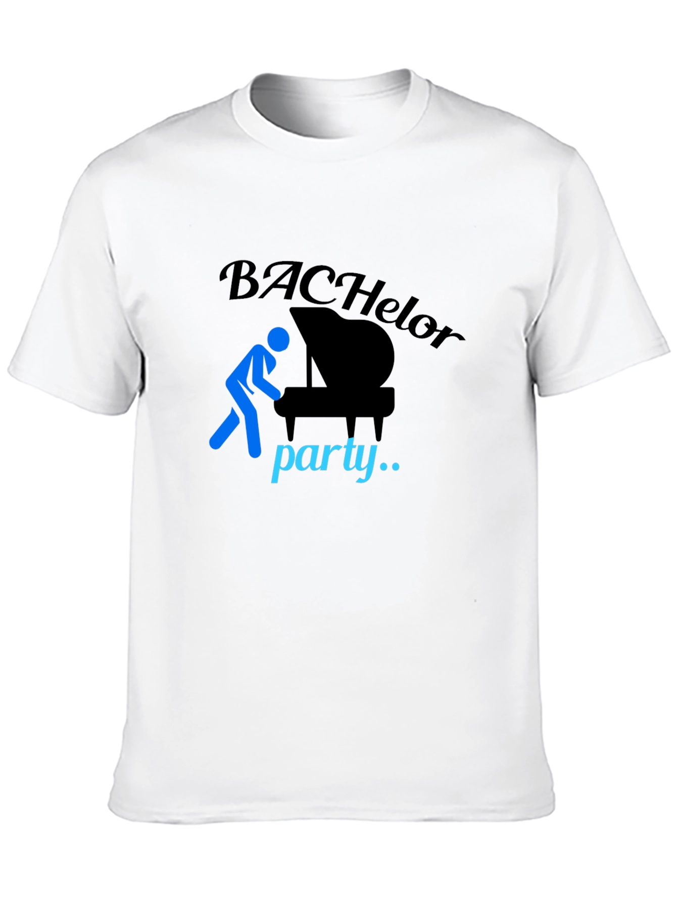 Black Bachelor Party Piano T-Shirt view 10