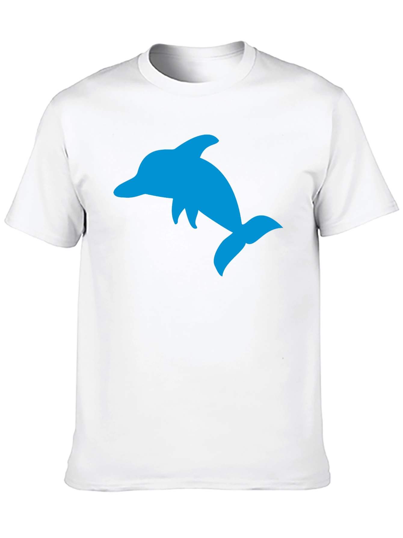 Black Black T-Shirt with Blue Dolphin Graphic view 10