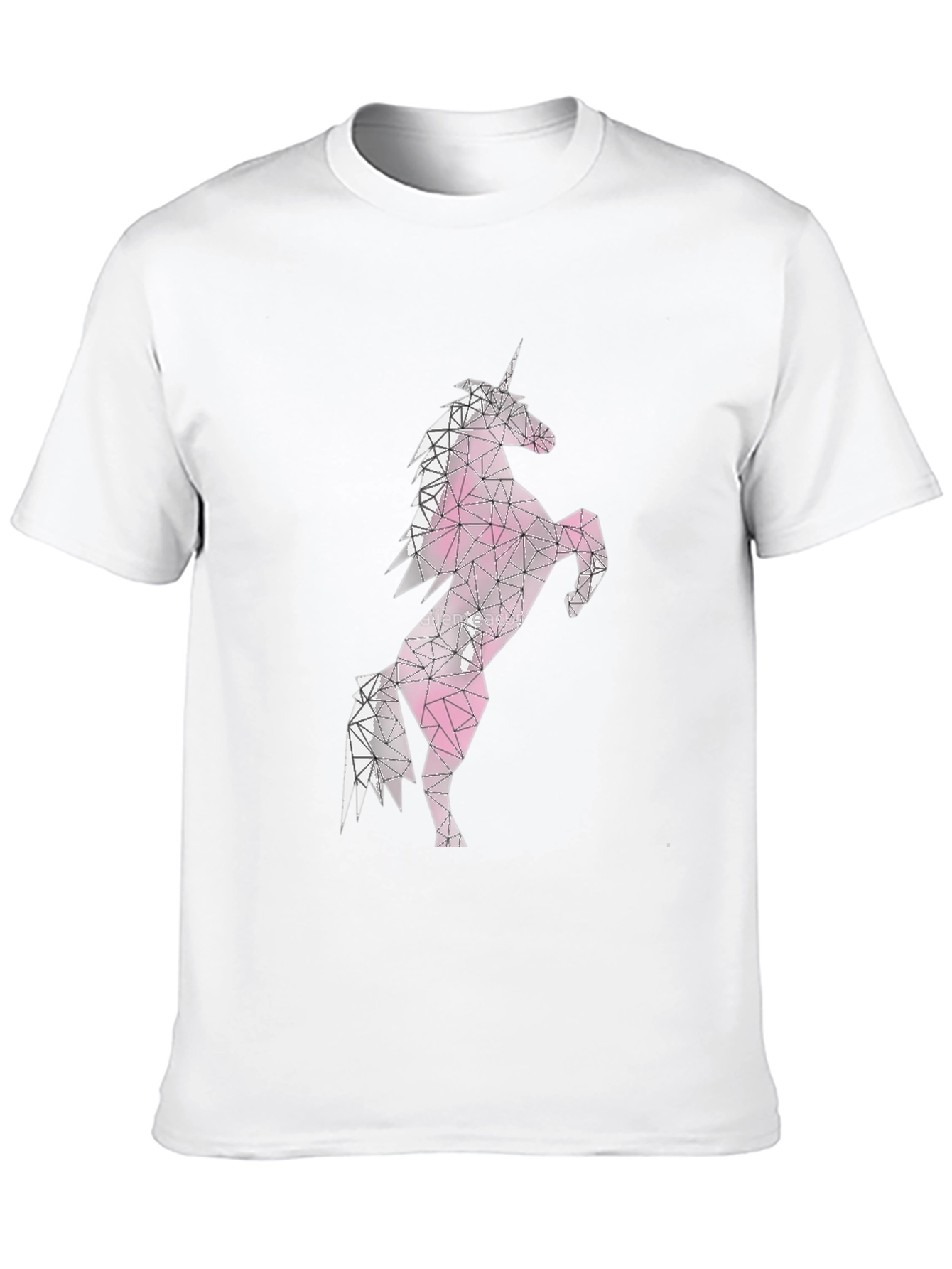 Black Geometric Unicorn Graphic Tee view 10