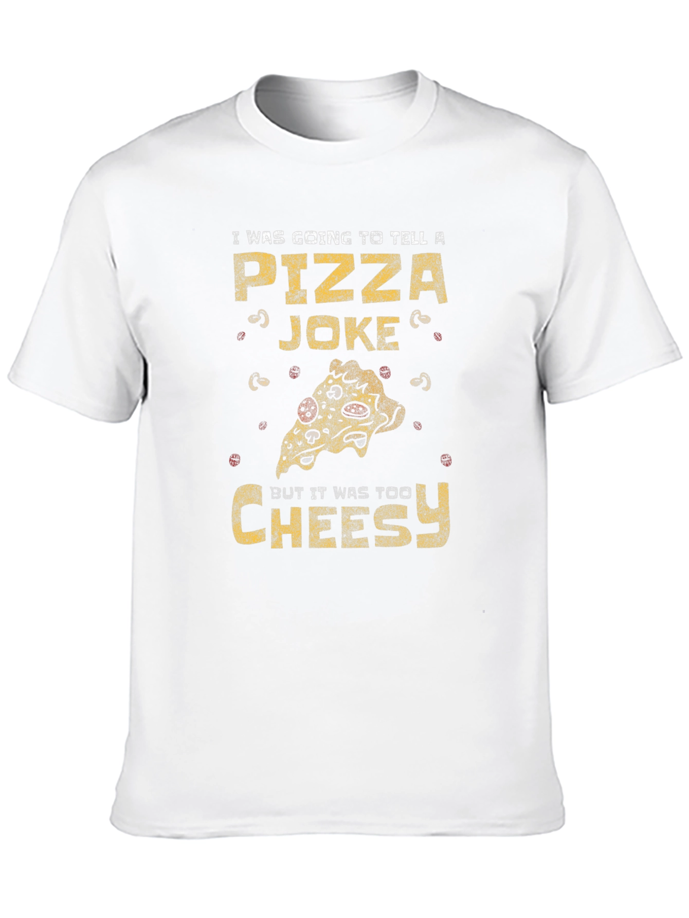 Black Pizza Joke T-Shirt - Too Cheesy Funny Graphic Tee view 10
