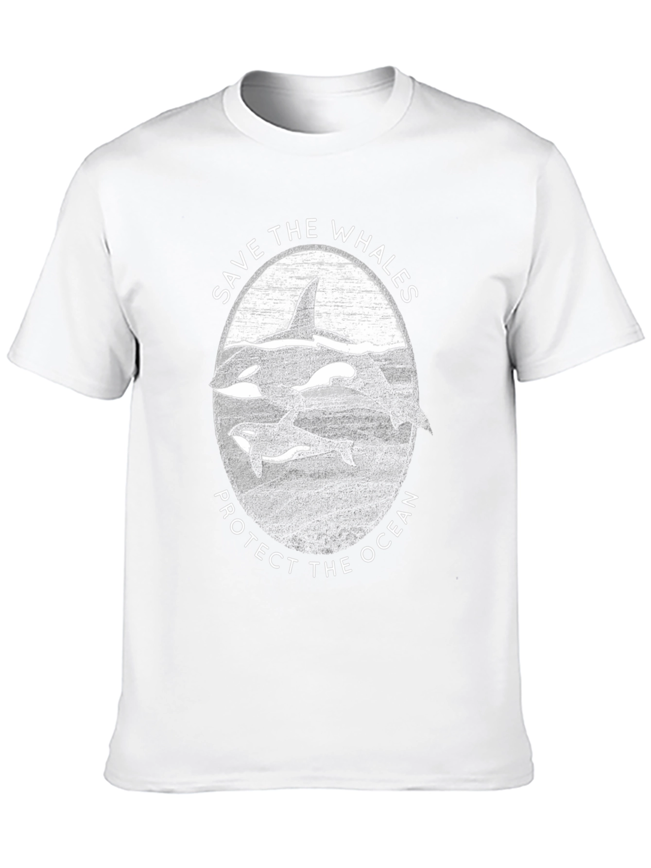 Black Save the Whales Graphic Tee - Ocean Conservation Shirt view 10