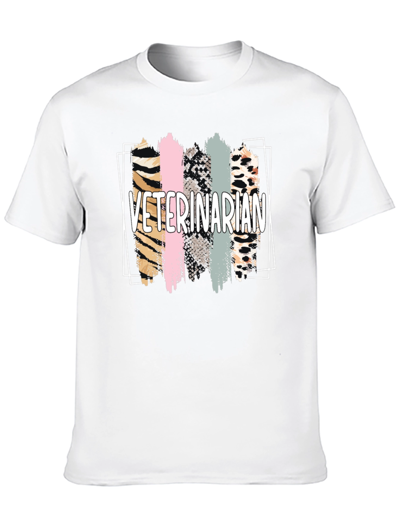 Black Veterinarian Animal Print T-Shirt view 10