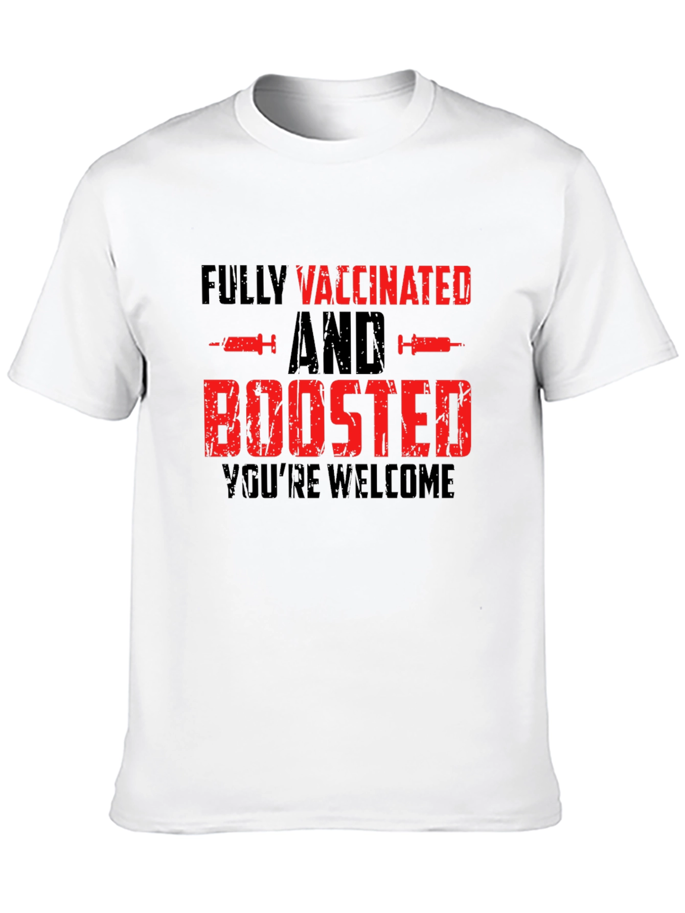 Black Fully Vaccinated & Boosted Novelty T-Shirt view 10
