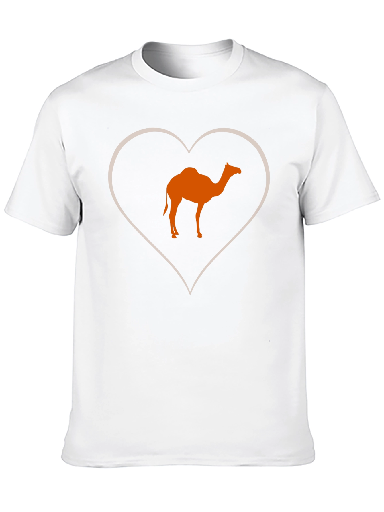 Black Camel Love Heart T-Shirt - Black Cotton Tee view 10
