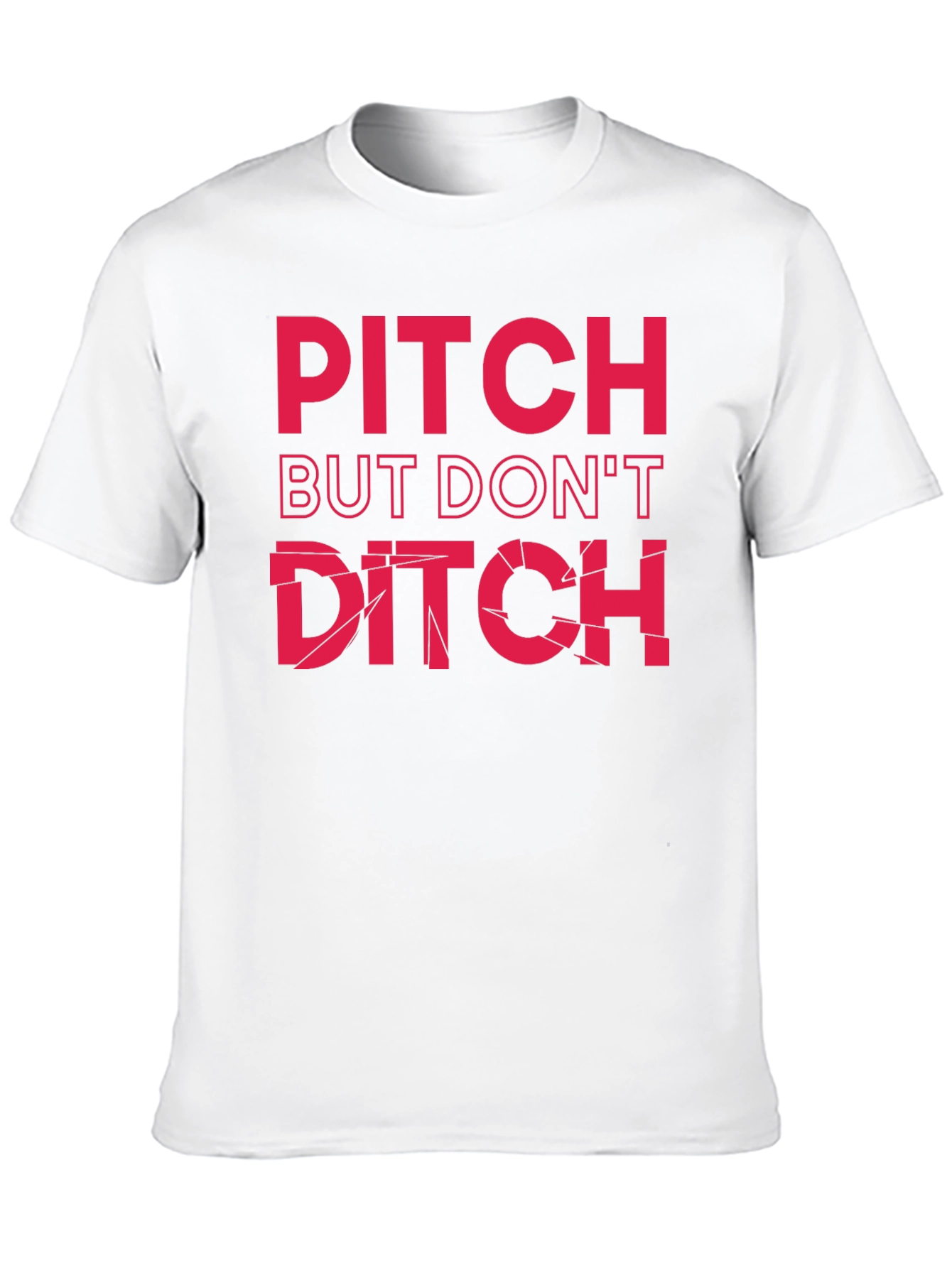 Black Pitch But Don't Ditch Graphic Tee view 10