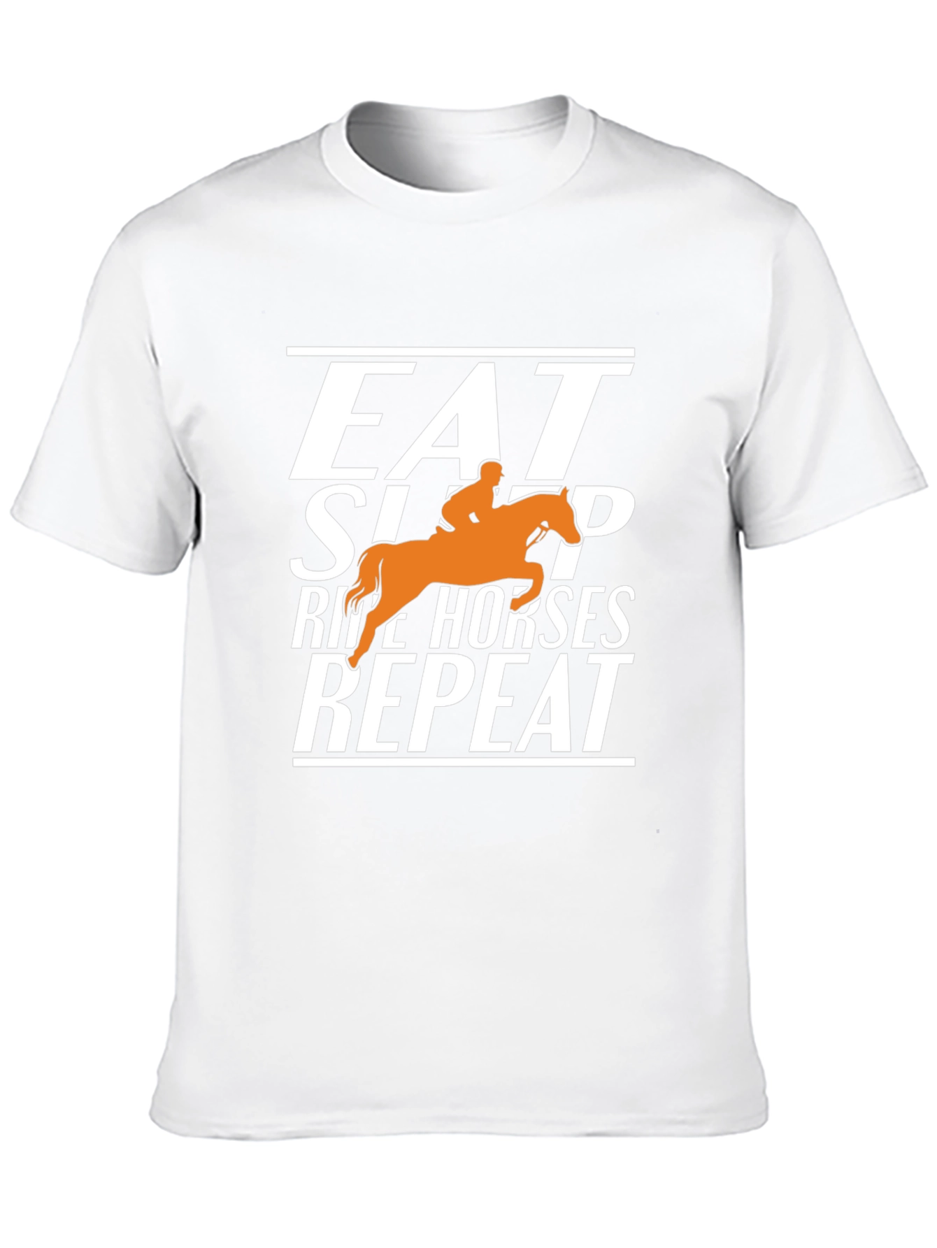 Black Eat Sleep Ride Horses Repeat Graphic Tee view 10