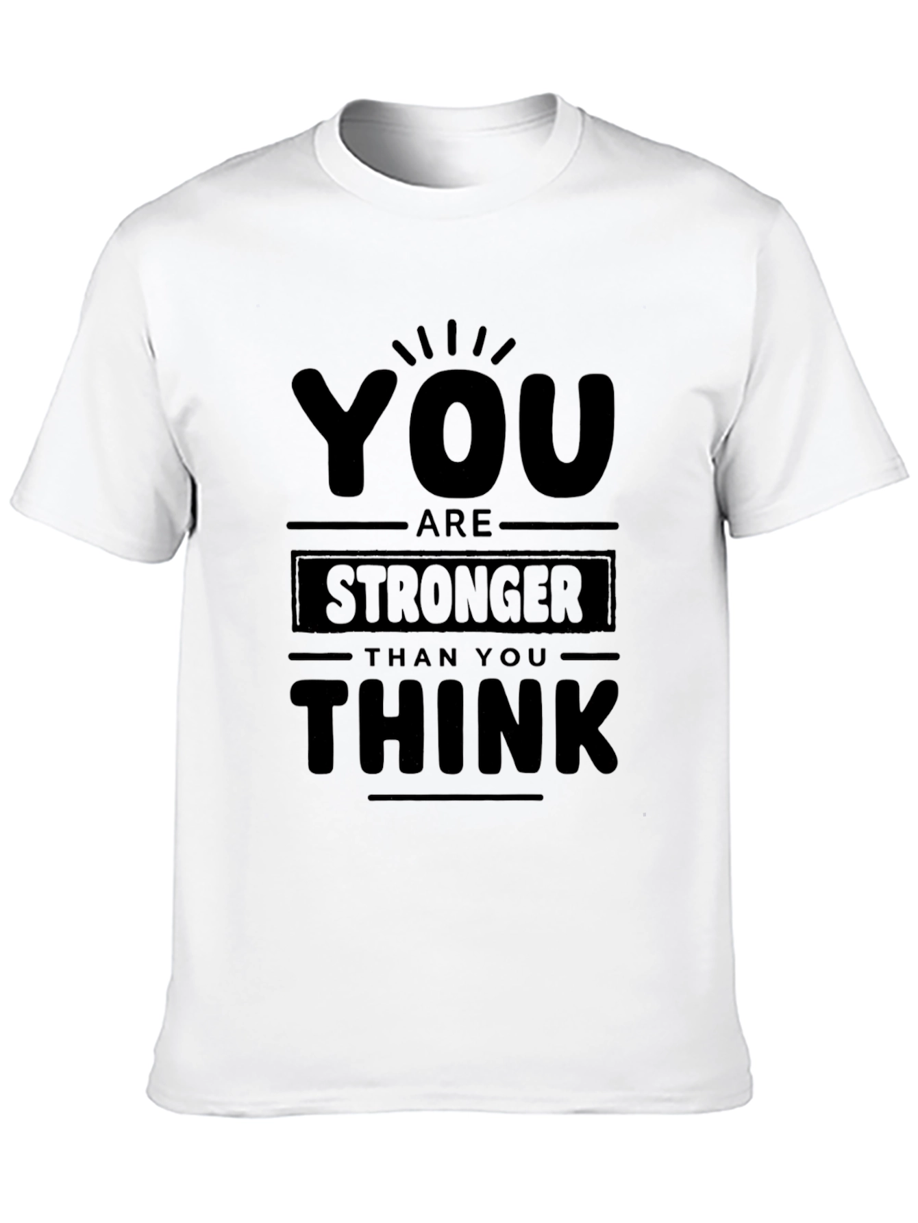 Black Inspirational "You are Stronger" Black T-Shirt view 10