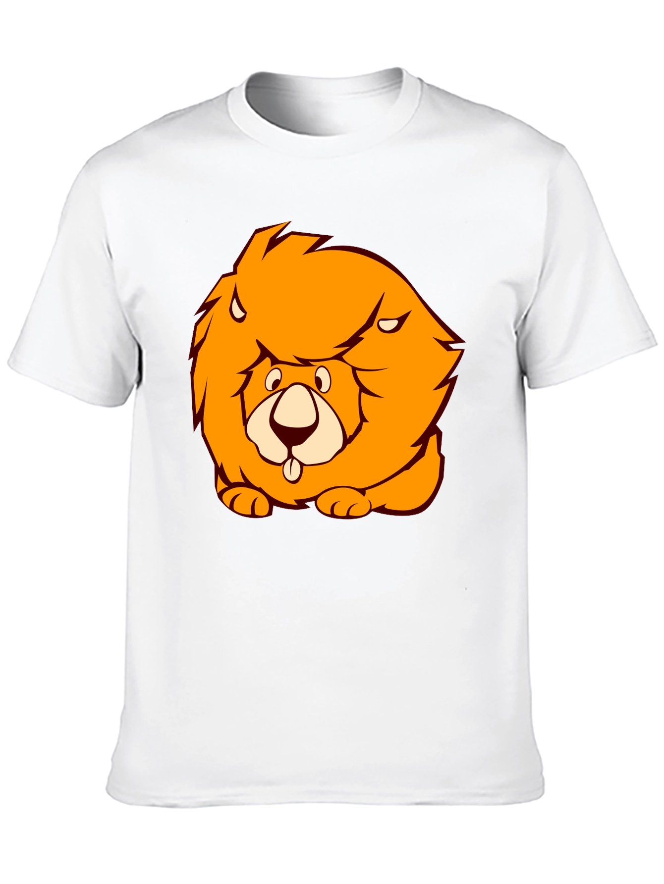 Black Lion Cartoon Graphic Black T-Shirt view 10