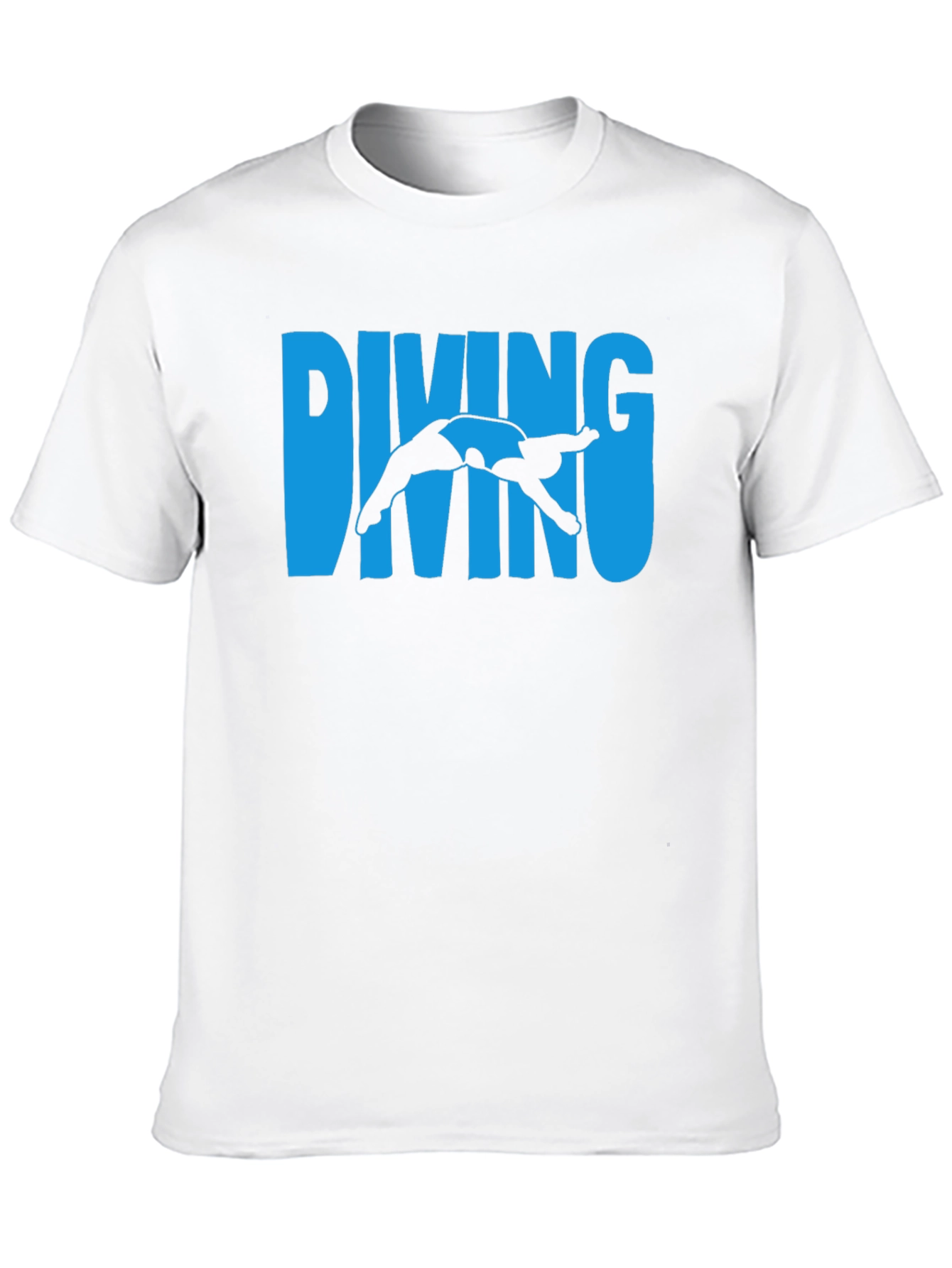 Black Diving T-Shirt - Cool Diver Silhouette Tee view 10