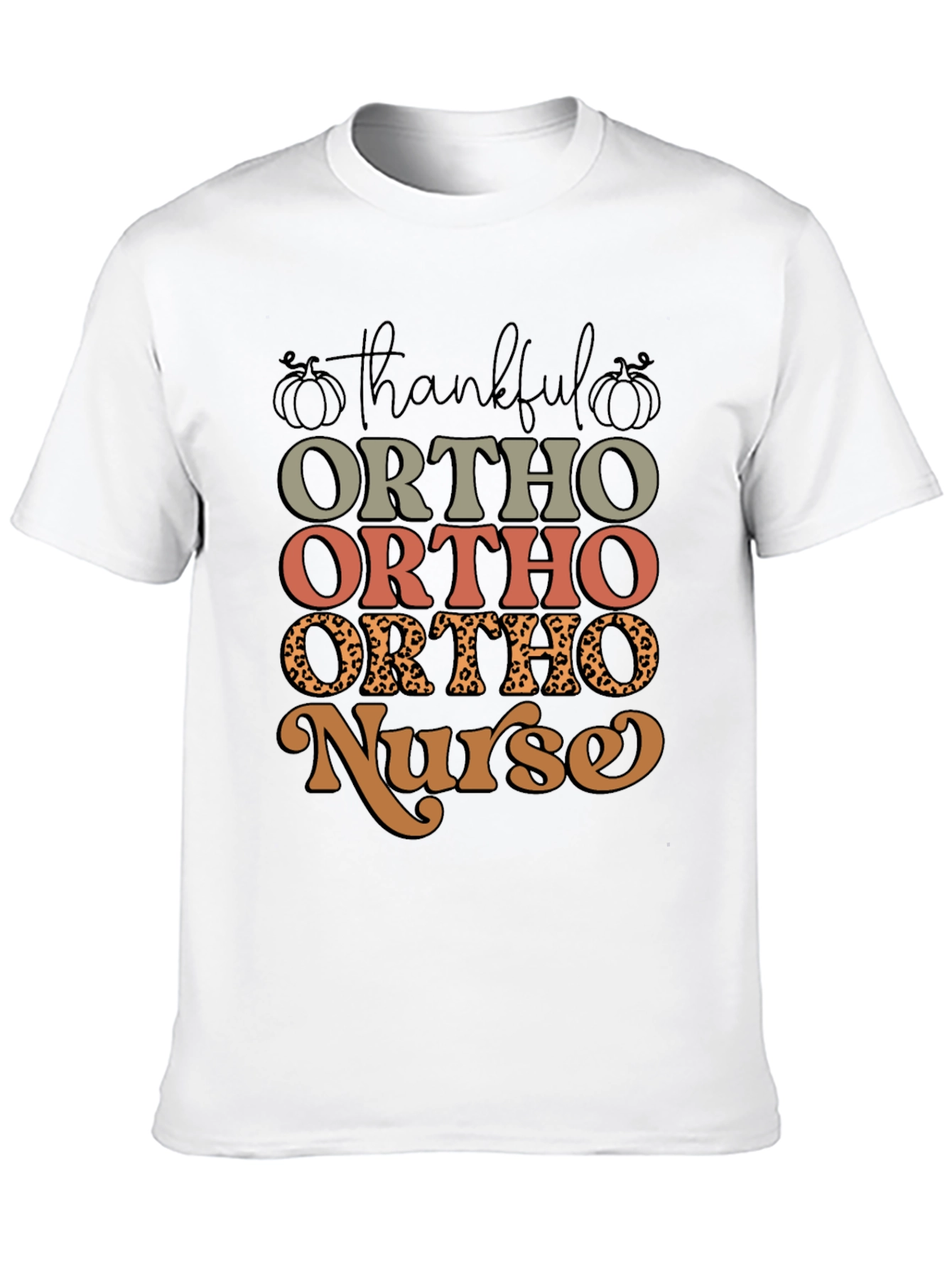 Black Thankful Ortho Nurse T-Shirt view 10