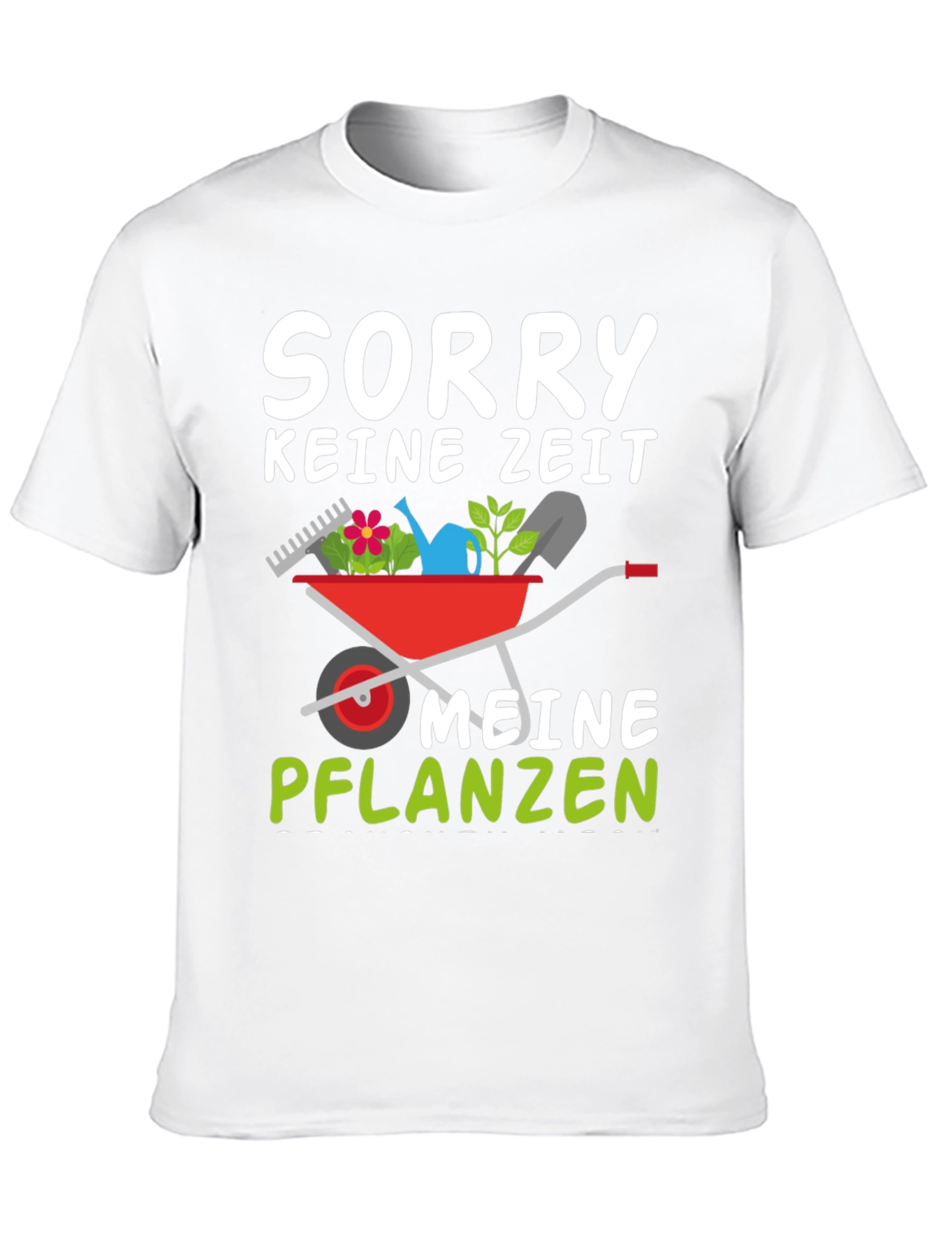 Black Gardening T-Shirt: Sorry, No Time, My Plants view 10