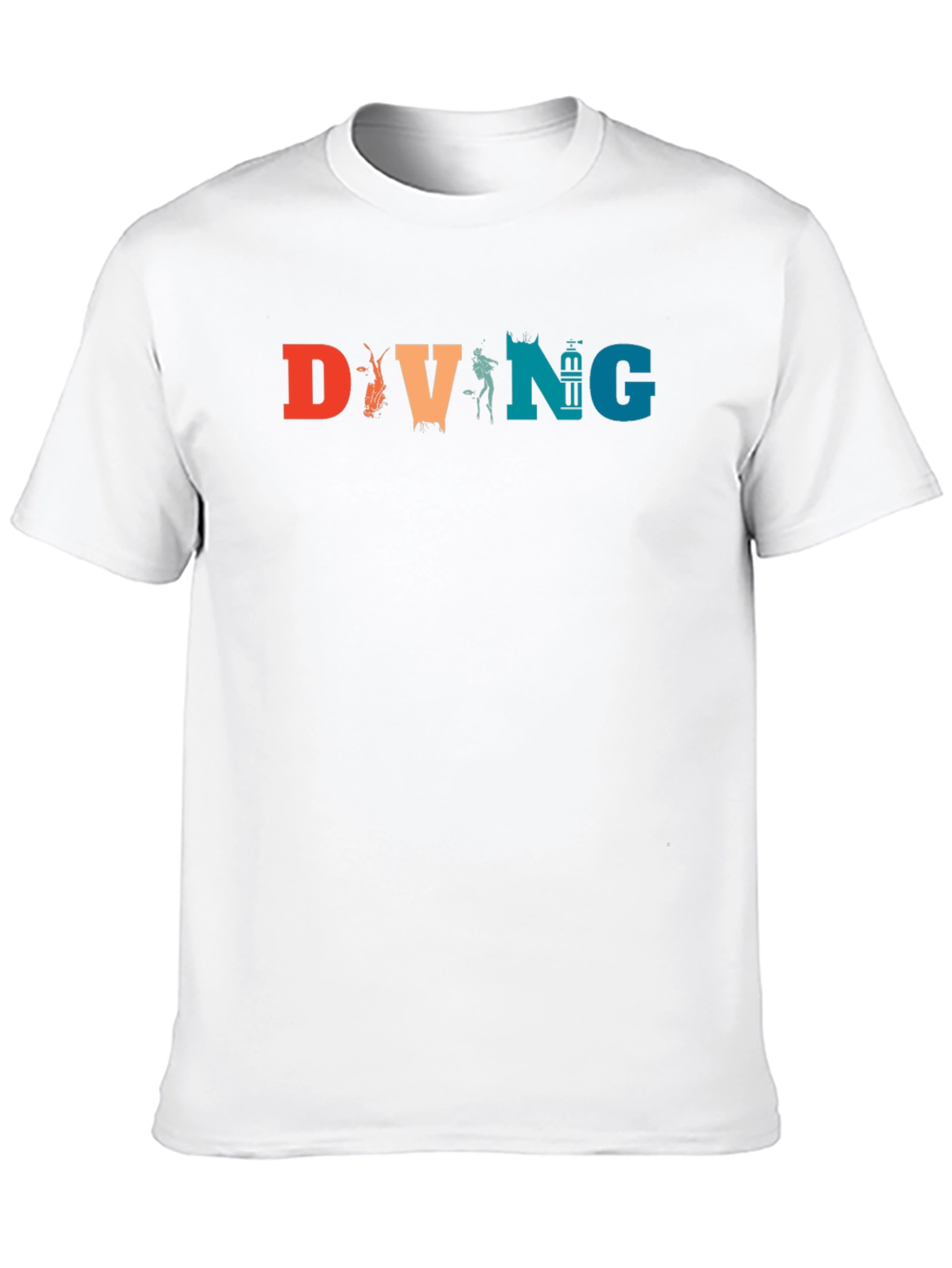 Black Retro Diving T-Shirt view 10