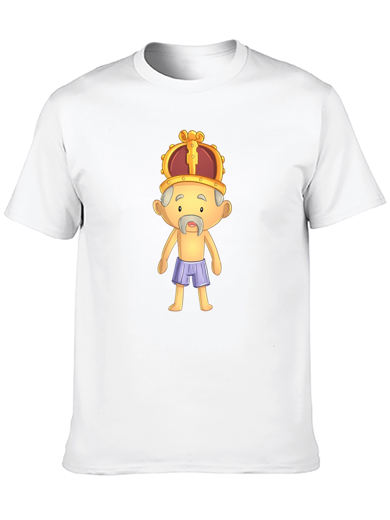 Black King Cartoon Graphic Black T-Shirt view 10