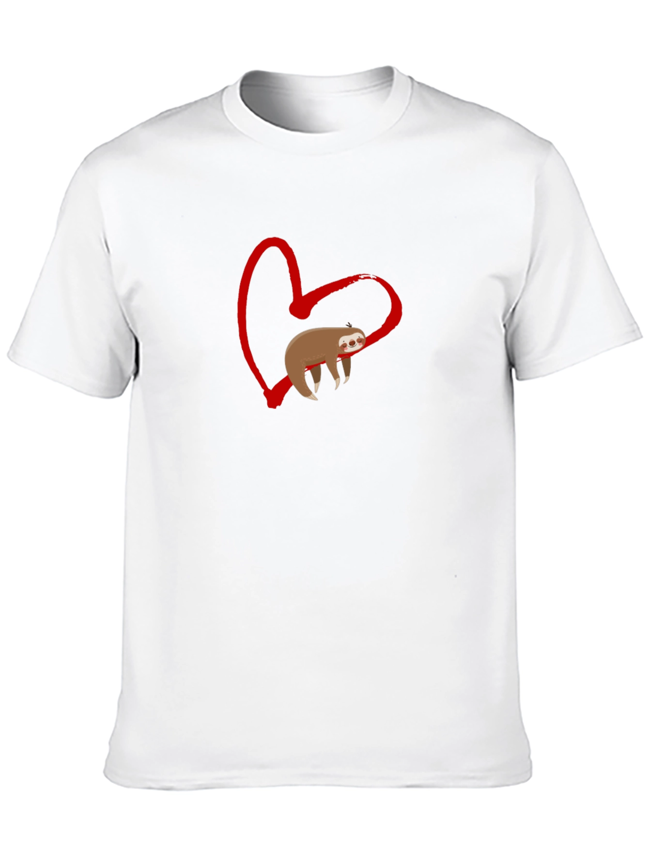 Sloth Heart Graphic Tee - Black - 10