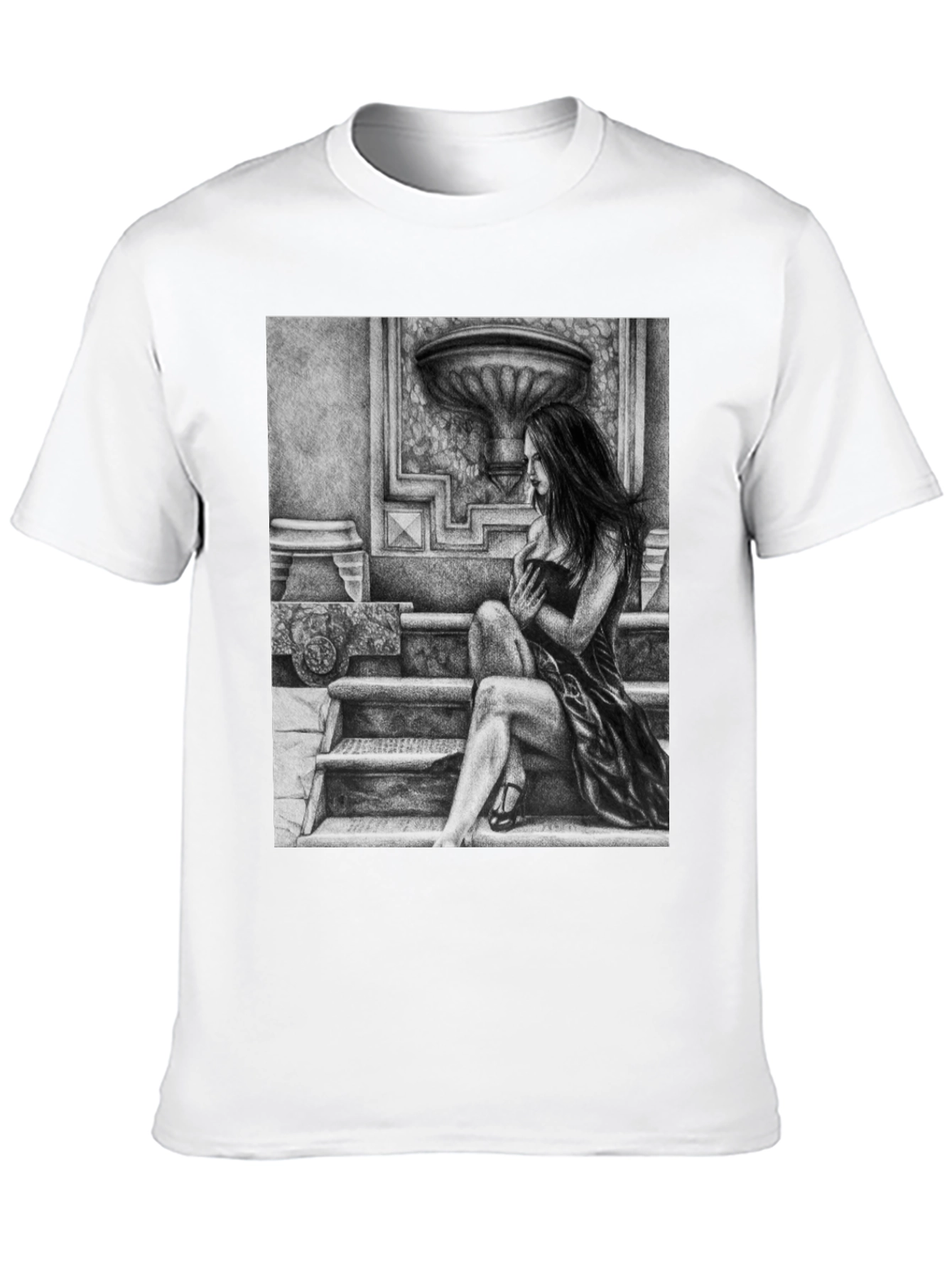 Black Elegant Woman Art Black T-Shirt view 10