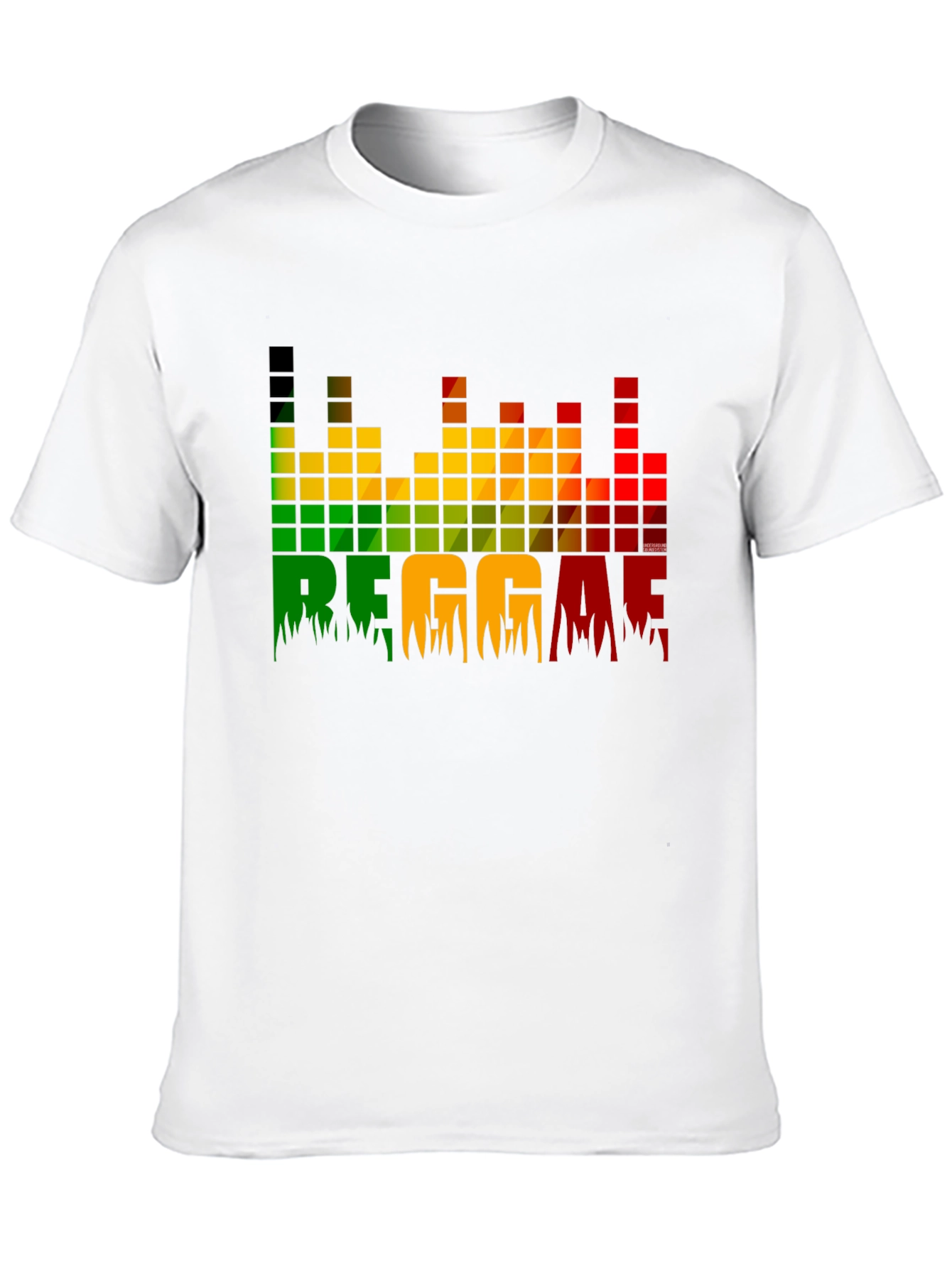 Black Reggae Graphic Tee - Rasta Music Lover Shirt view 10