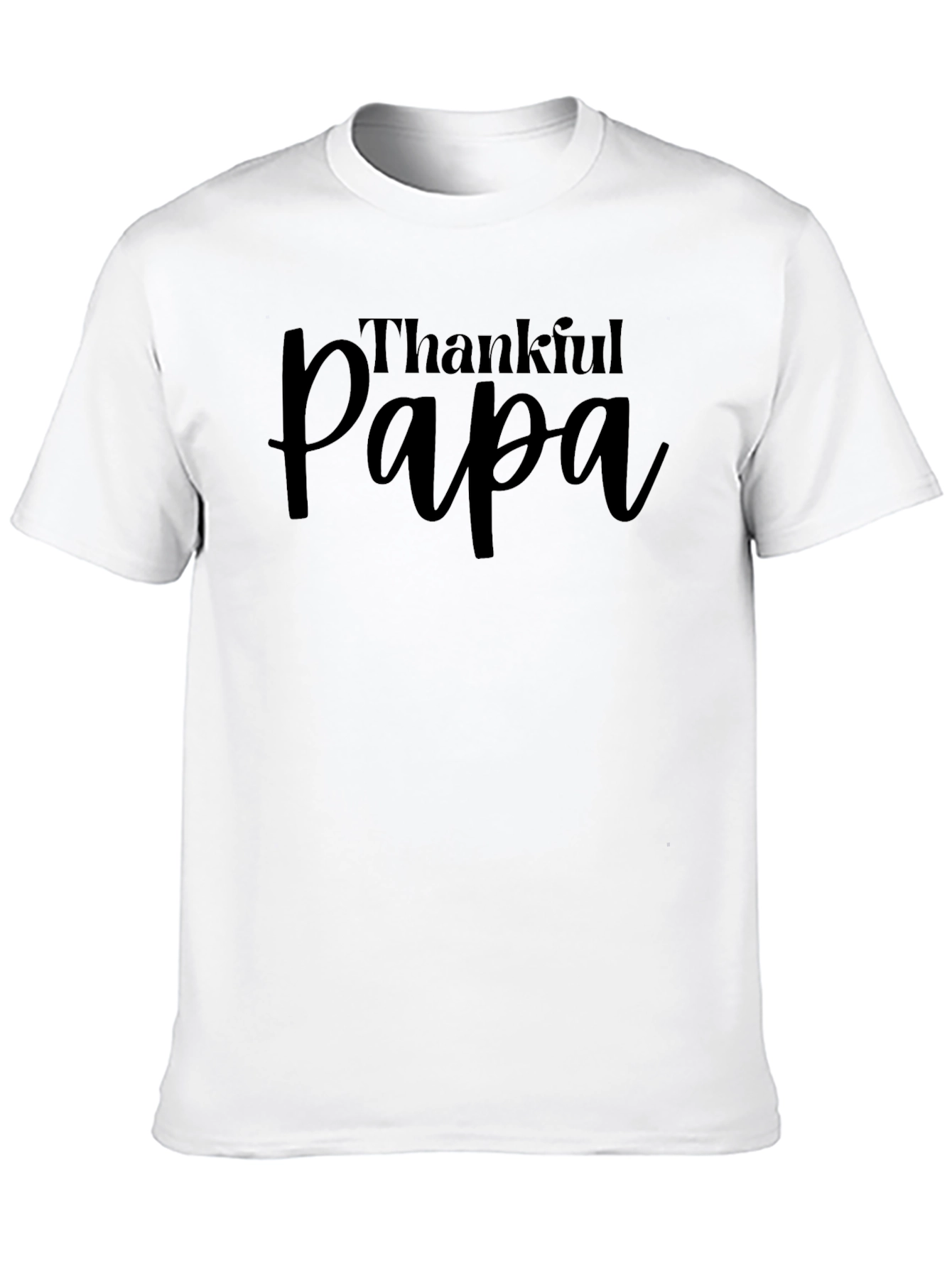 Black Thankful Papa T-Shirt - Stylish Dad Apparel view 10