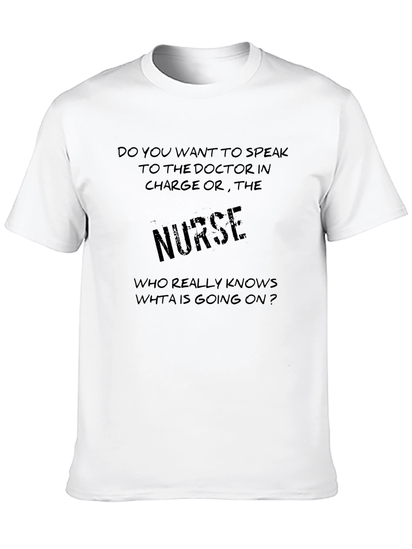 Black Nurse T-Shirt: Doctor vs. Nurse Humor Tee view 10