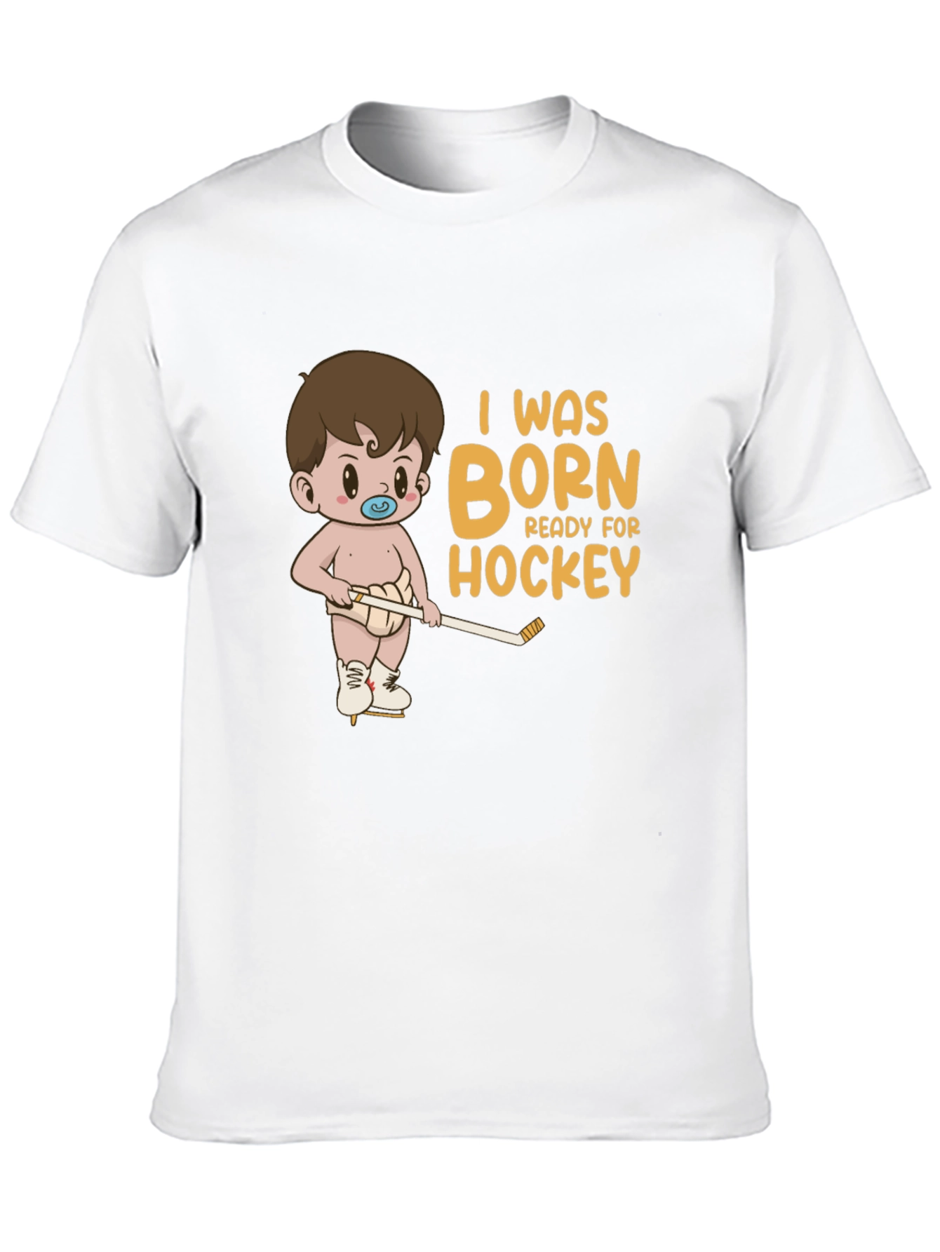 Black Born Ready for Hockey Graphic T-Shirt view 10