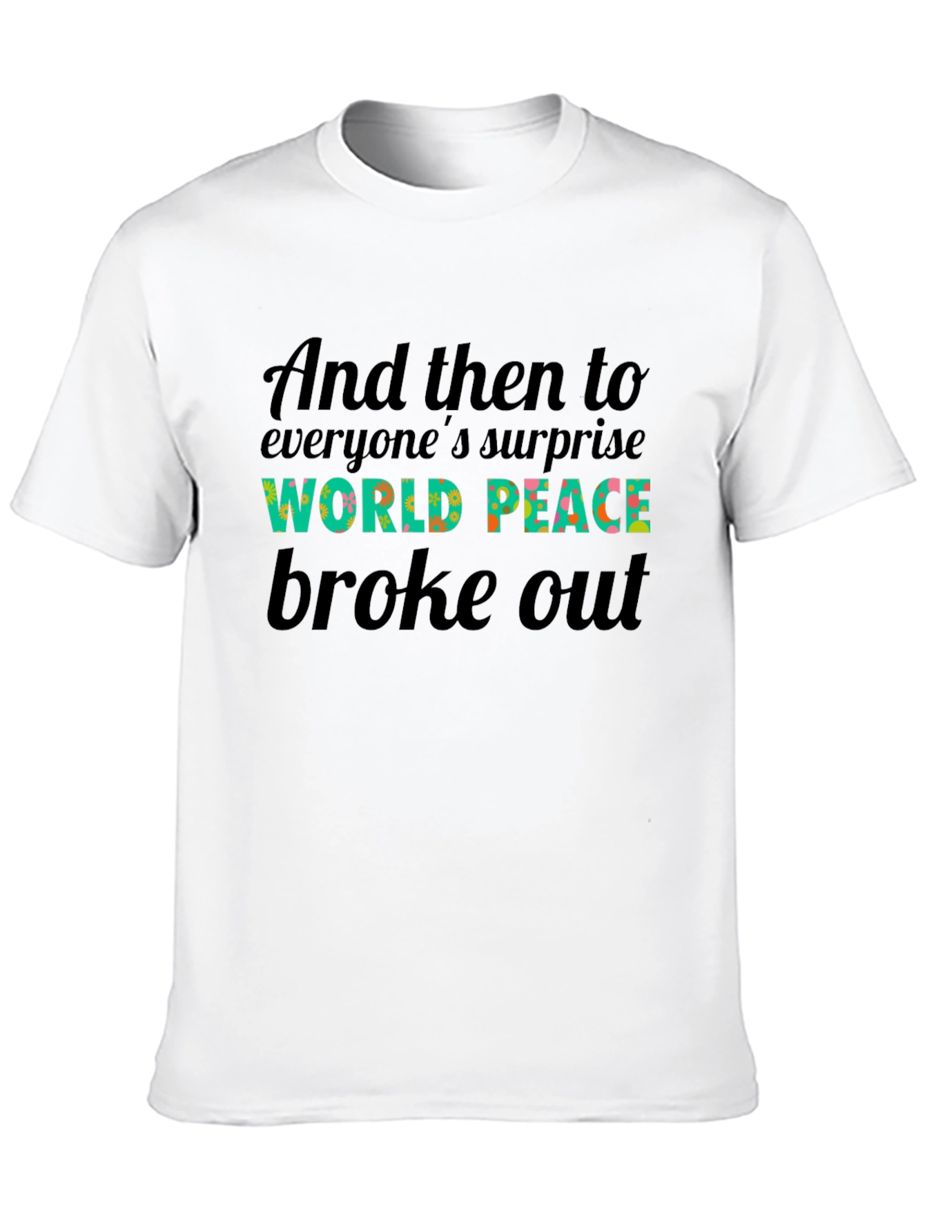 Black World Peace T-Shirt - Surprise & Style view 10