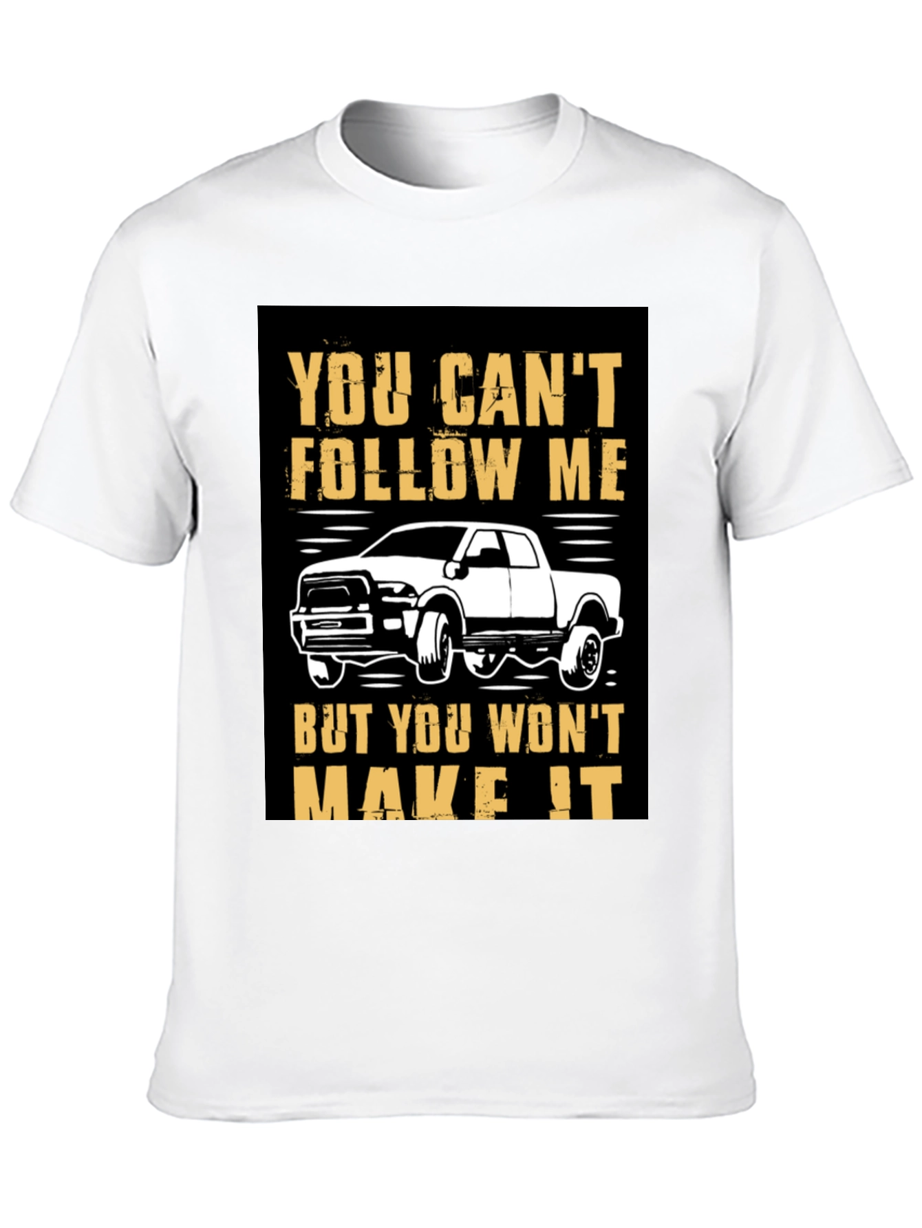 Black You Can't Follow Me Black Graphic T-Shirt view 10